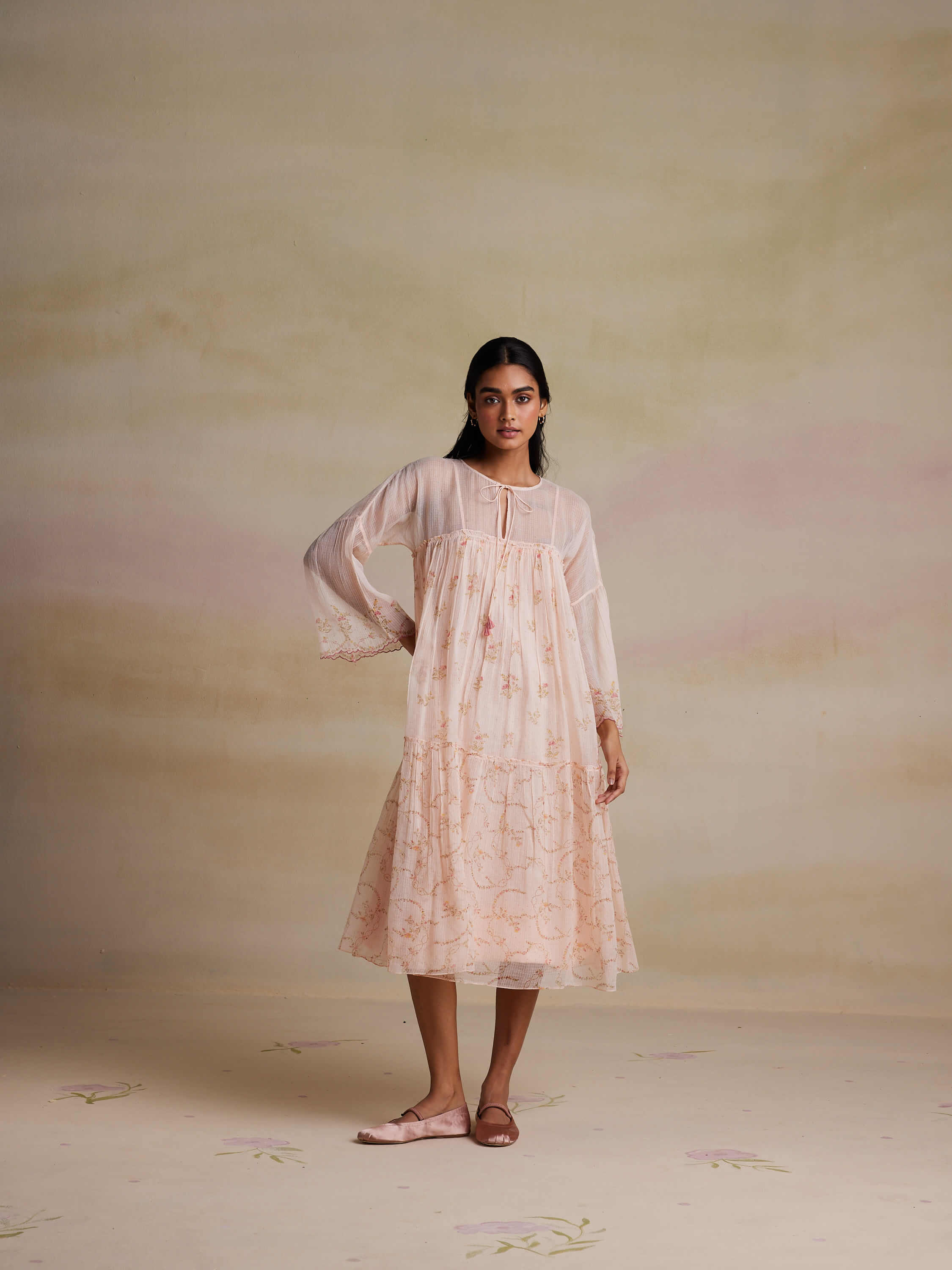 Cordelia Peach Dress - Image 5