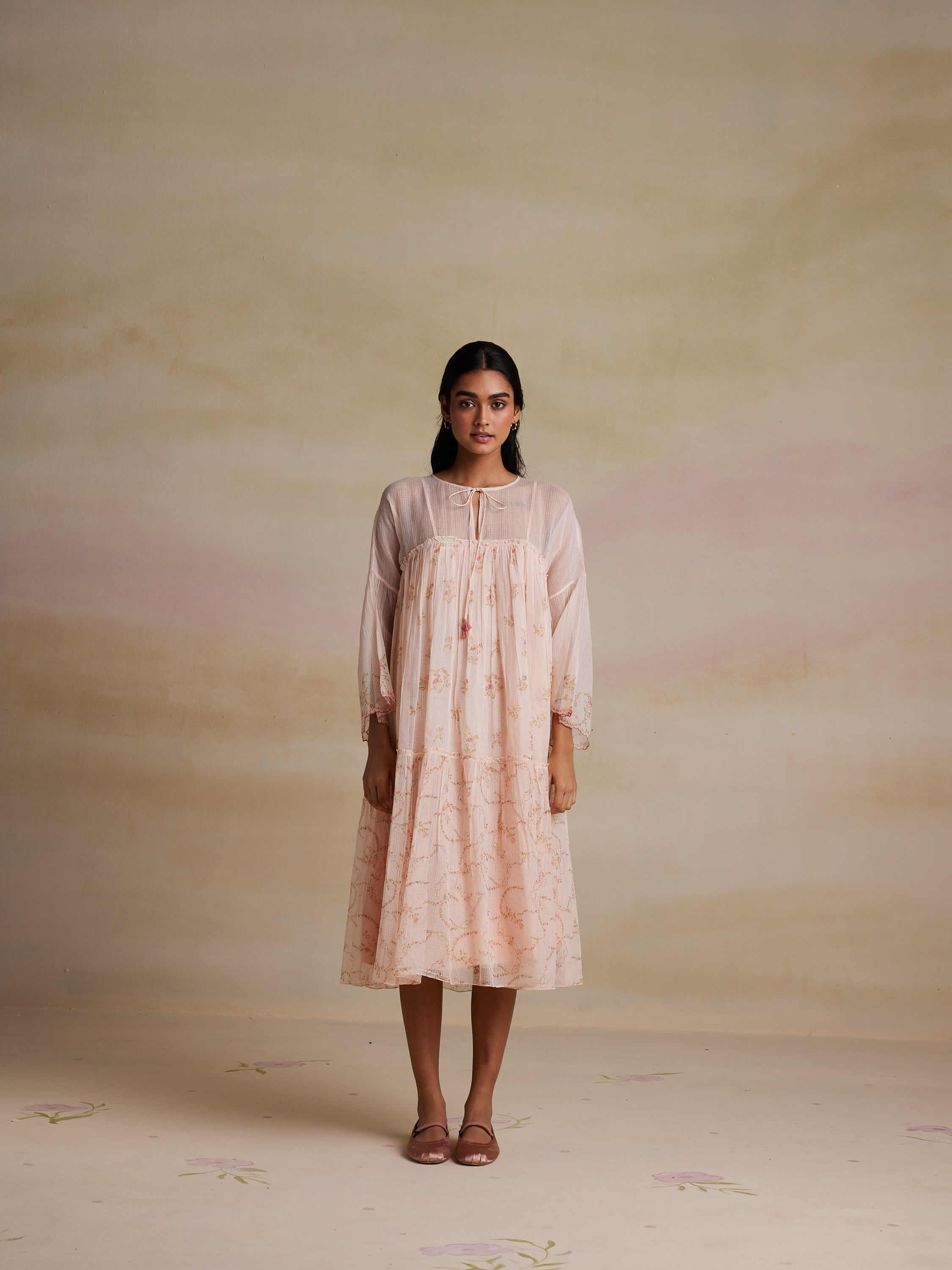 Cordelia Peach Dress - Image 2