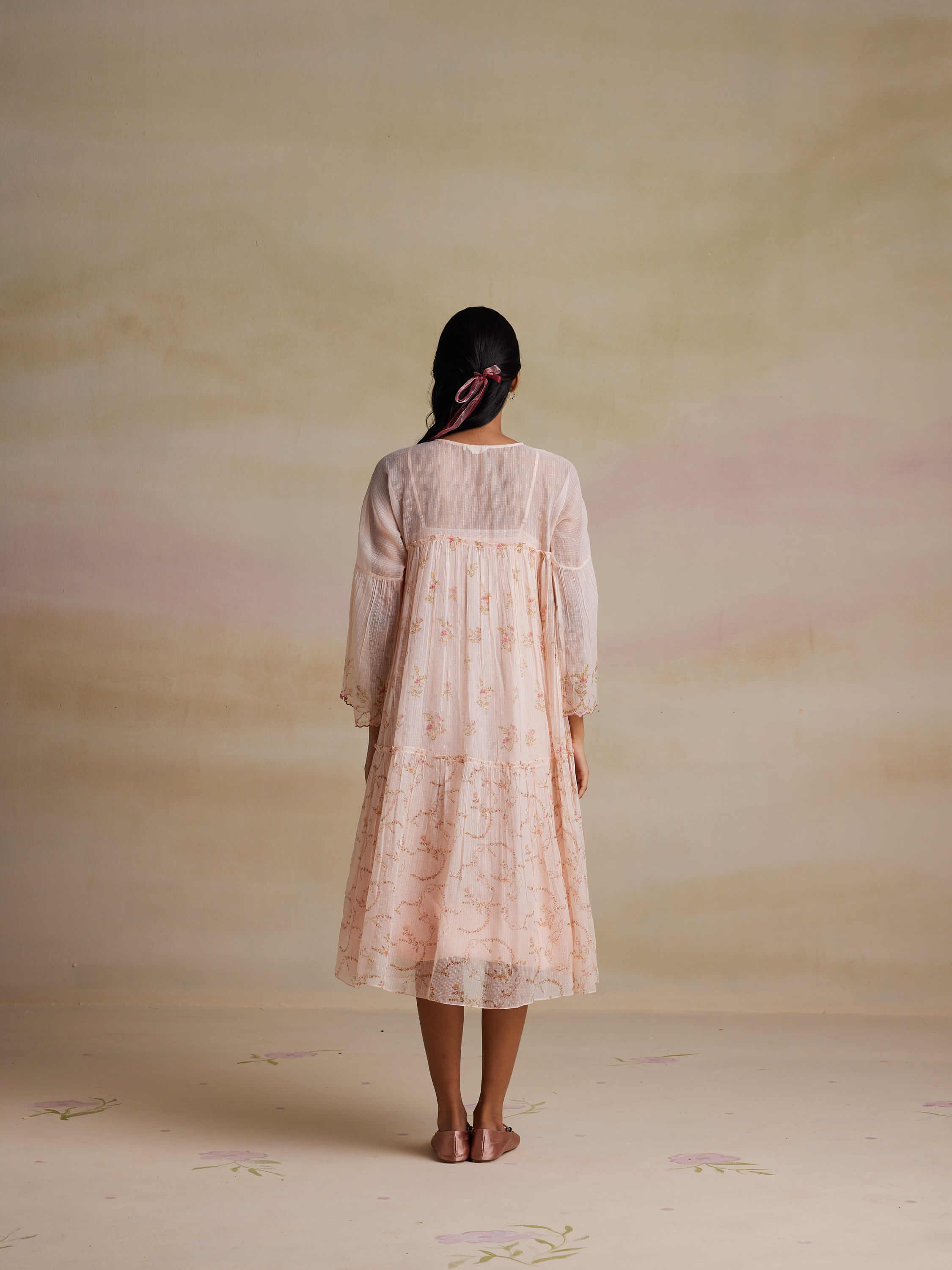 Cordelia Peach Dress - Image 4