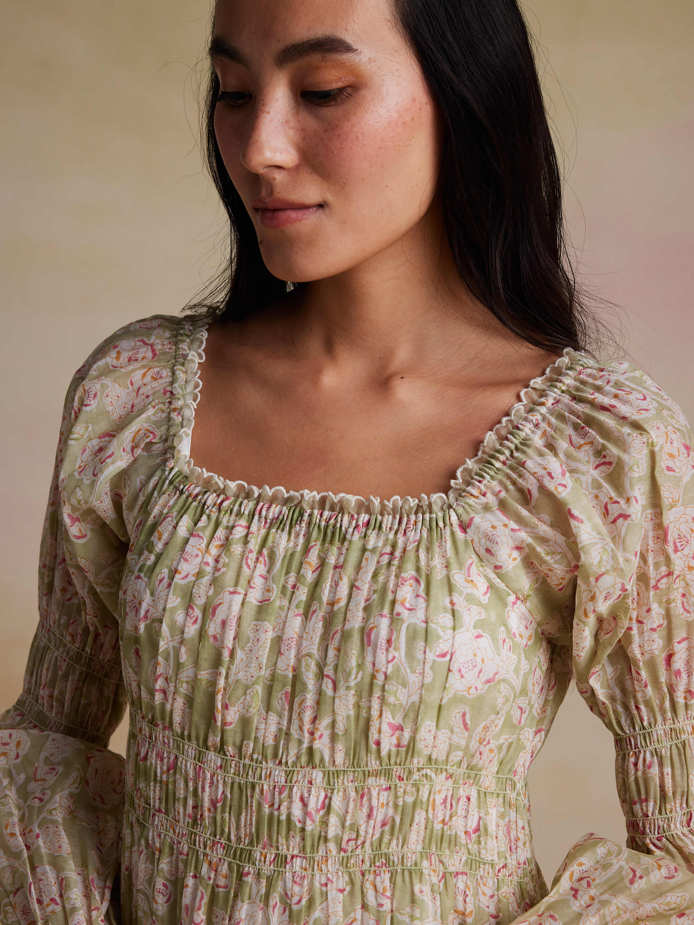 Jojoba Shirred Dress - Image 10