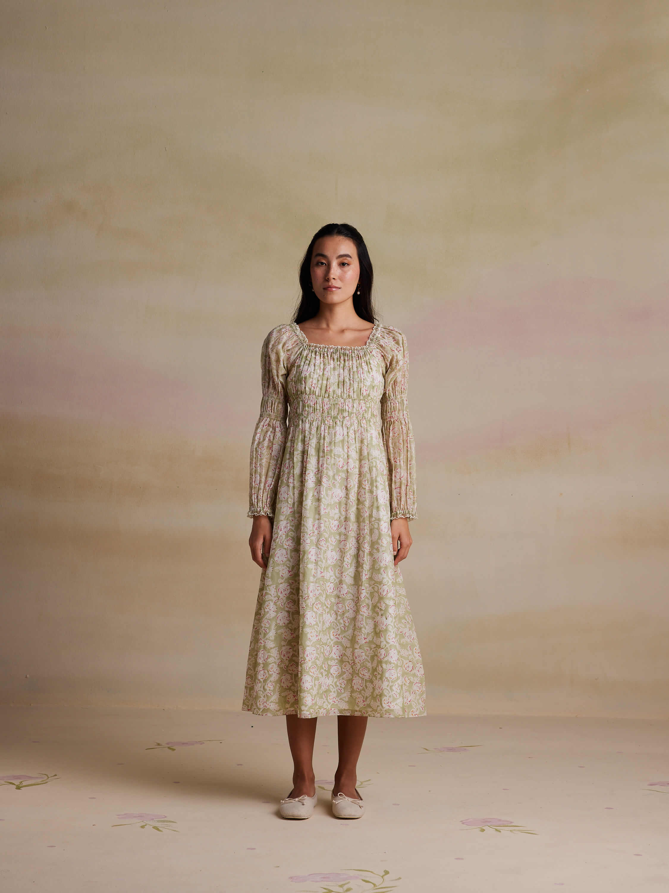 Jojoba Shirred Dress - Image 3