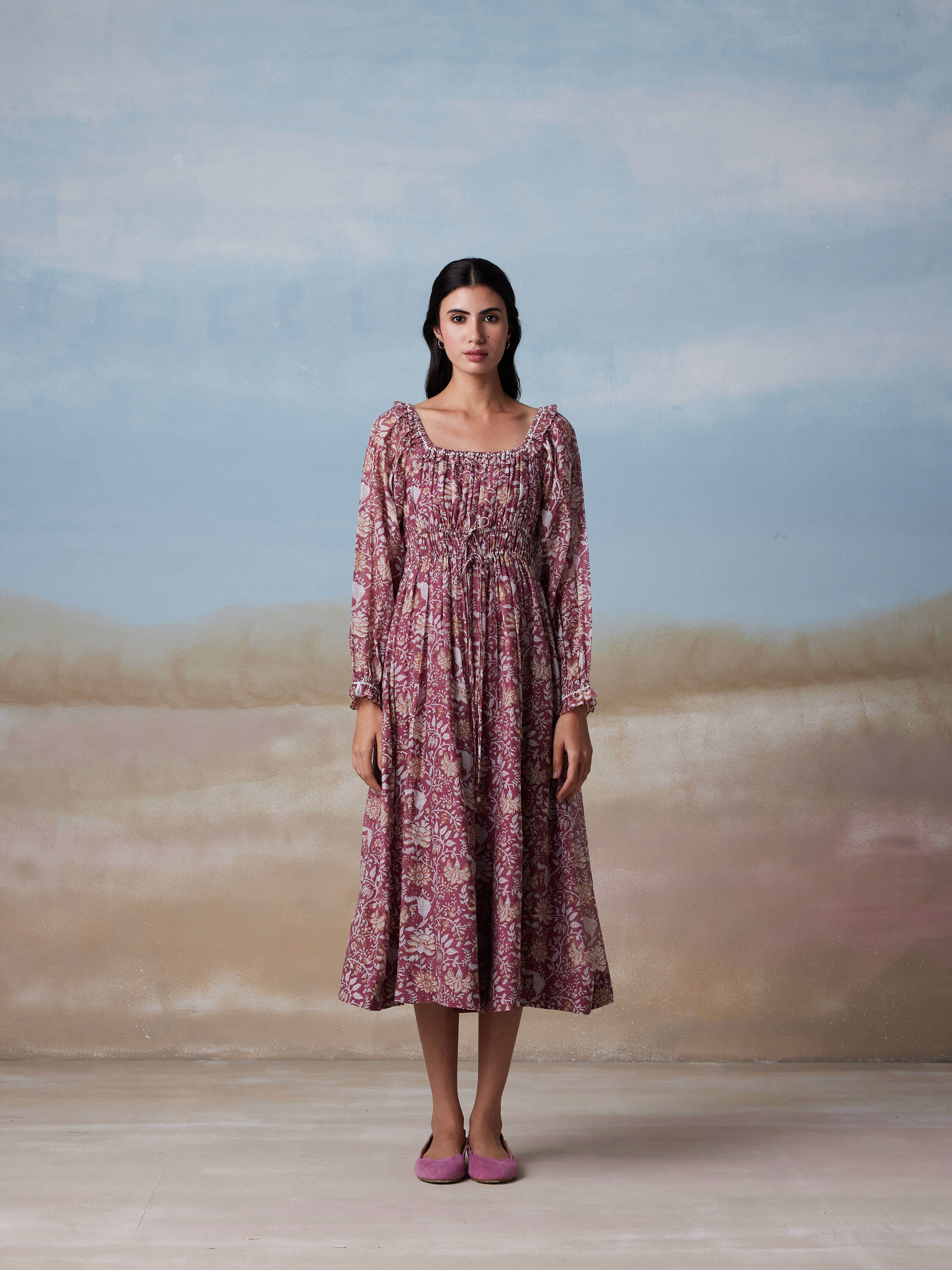 Palampore Shirred Chintz Dress - Image 2