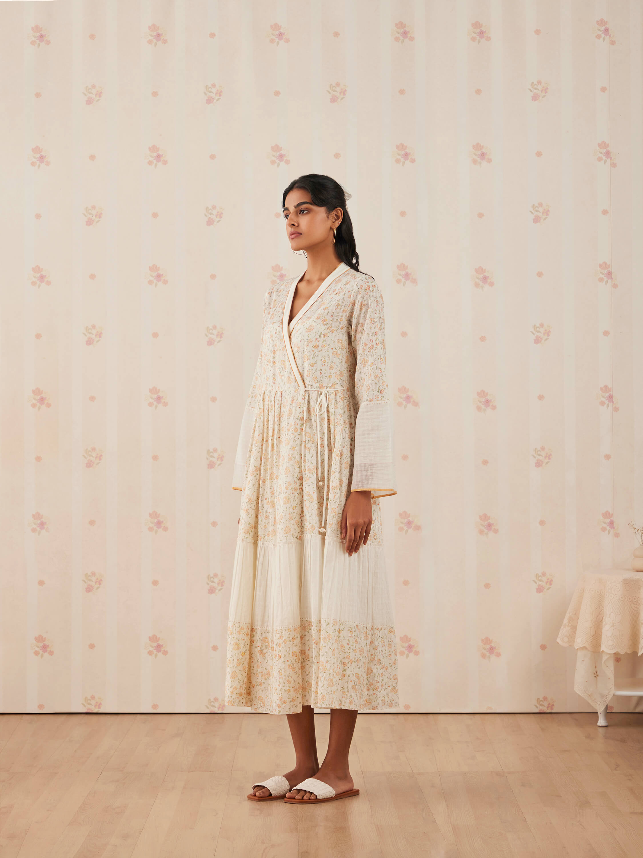 Peaceful Mornings Wrap Dress - Image 4