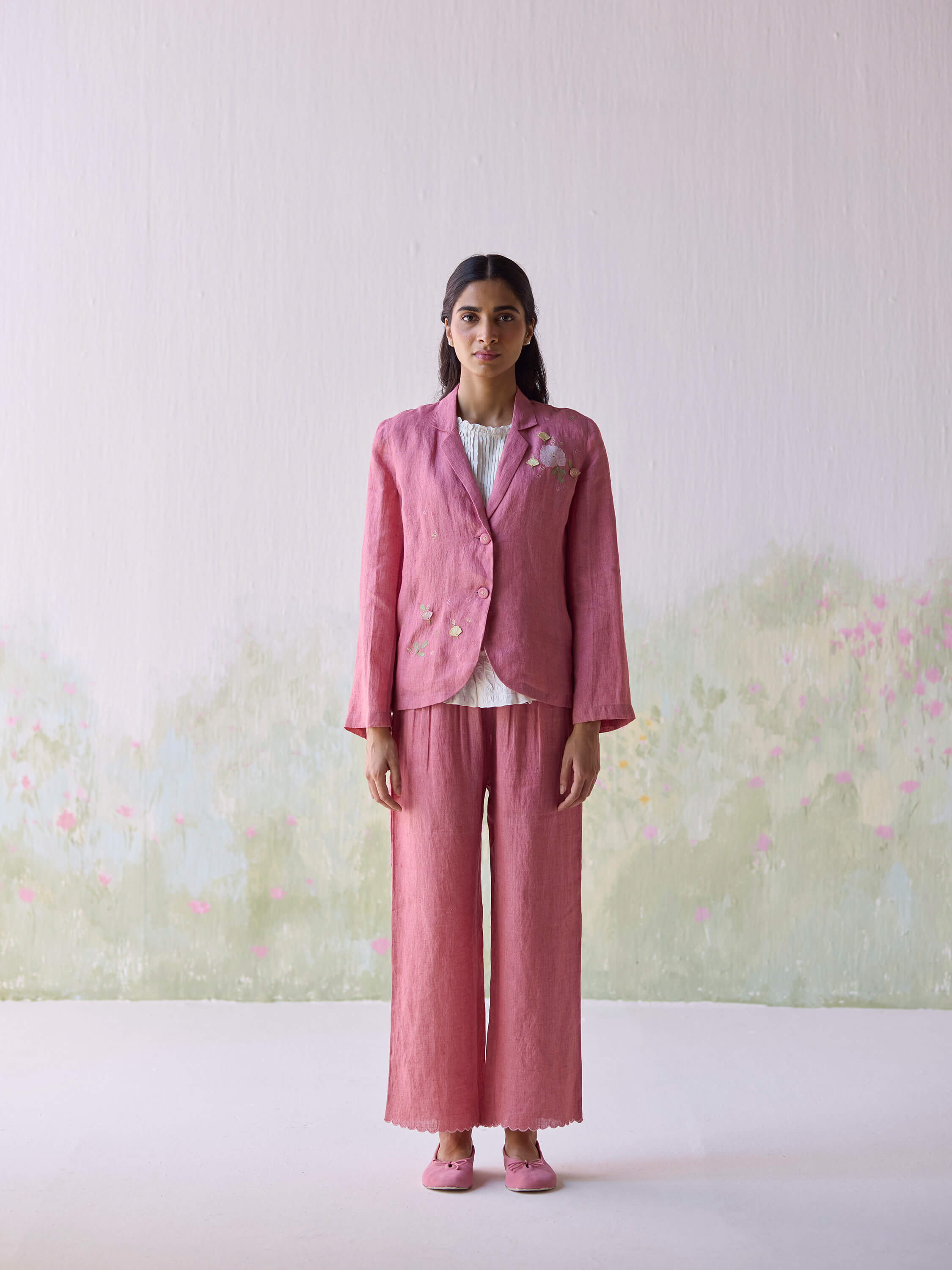 Blushing Blooms Linen Pants - Image 2