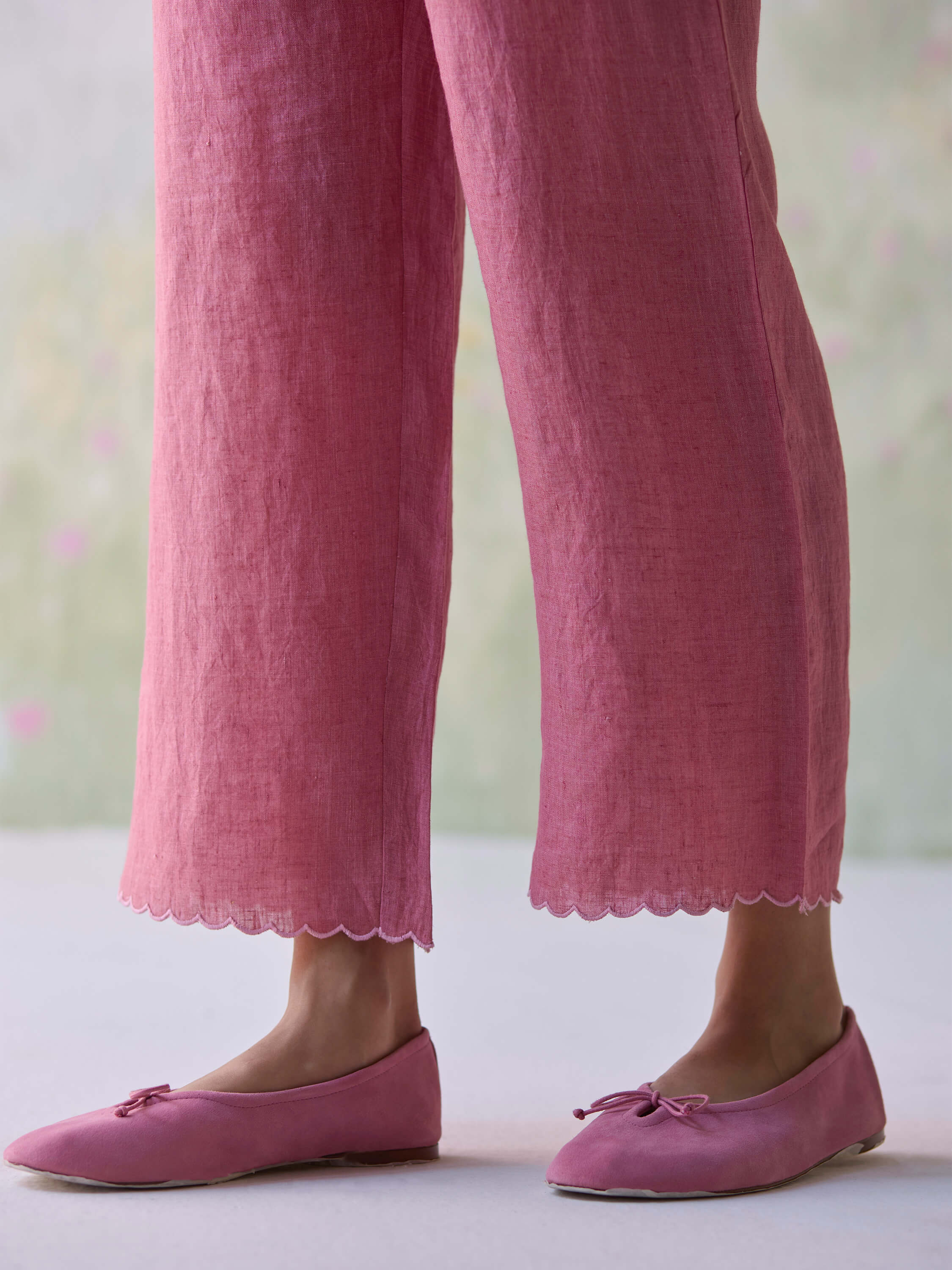 Blushing Blooms Linen Pants - Image 5