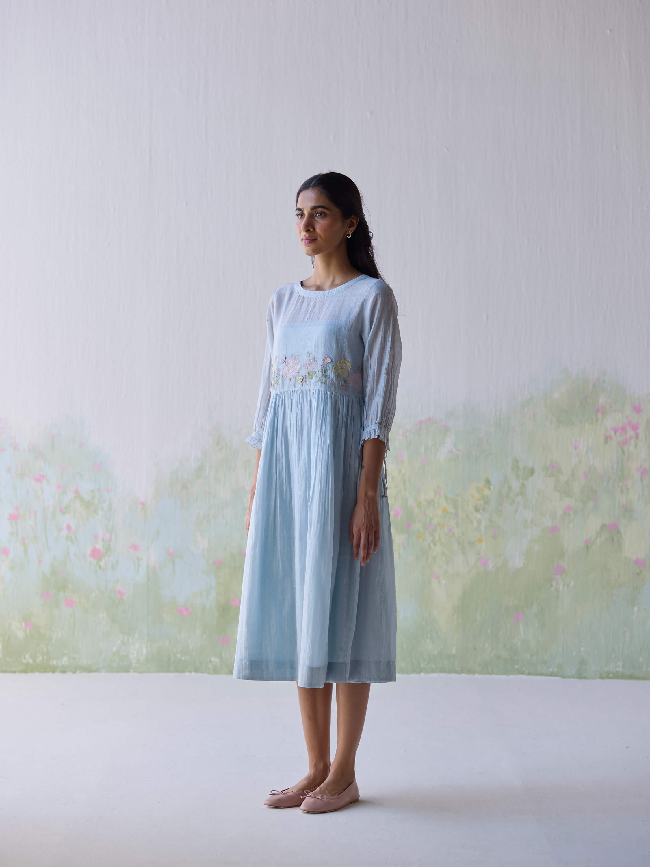 Artful Flowers Dress - Image 2