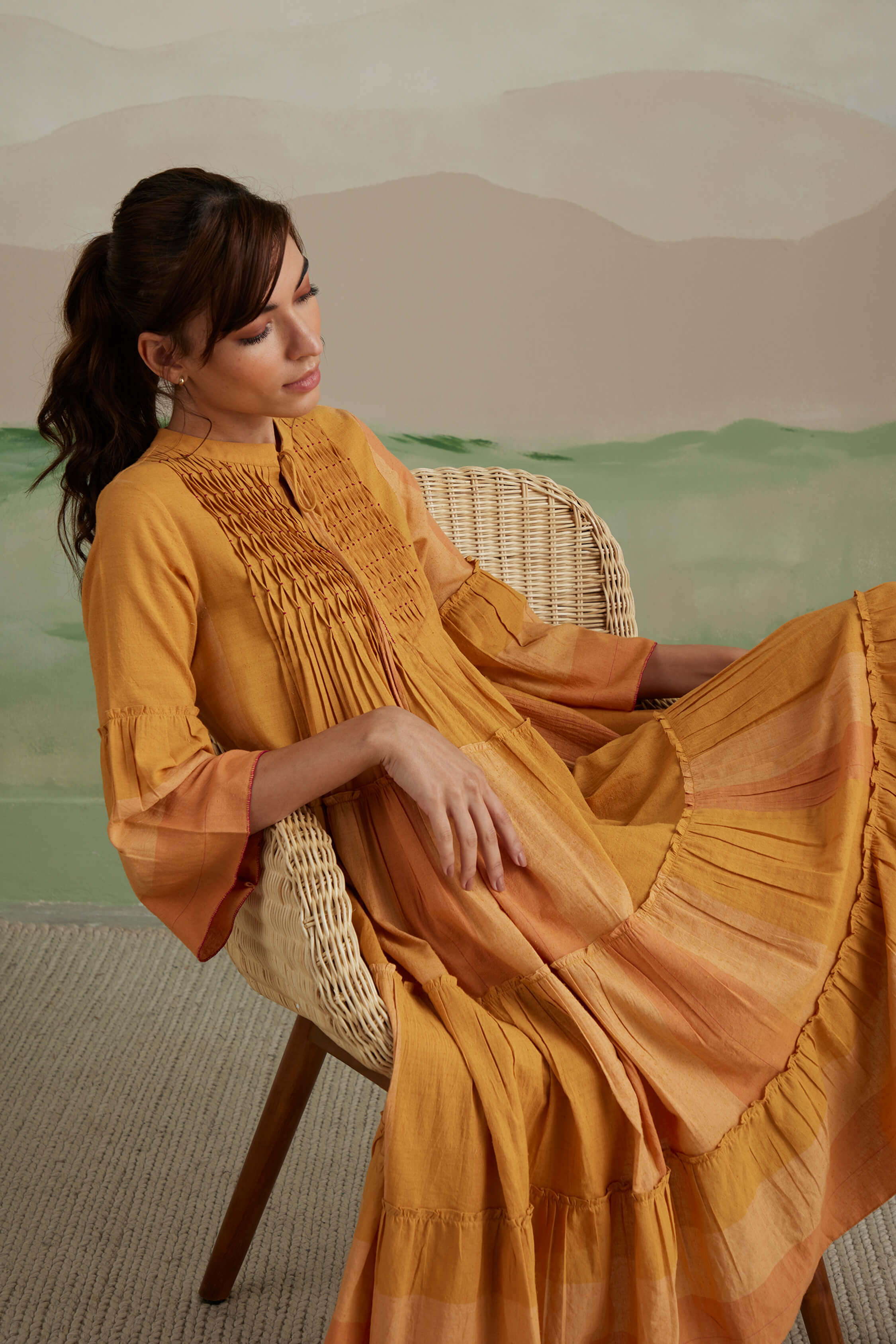 Autumn Leaves Smock Midi Dress - Image 6