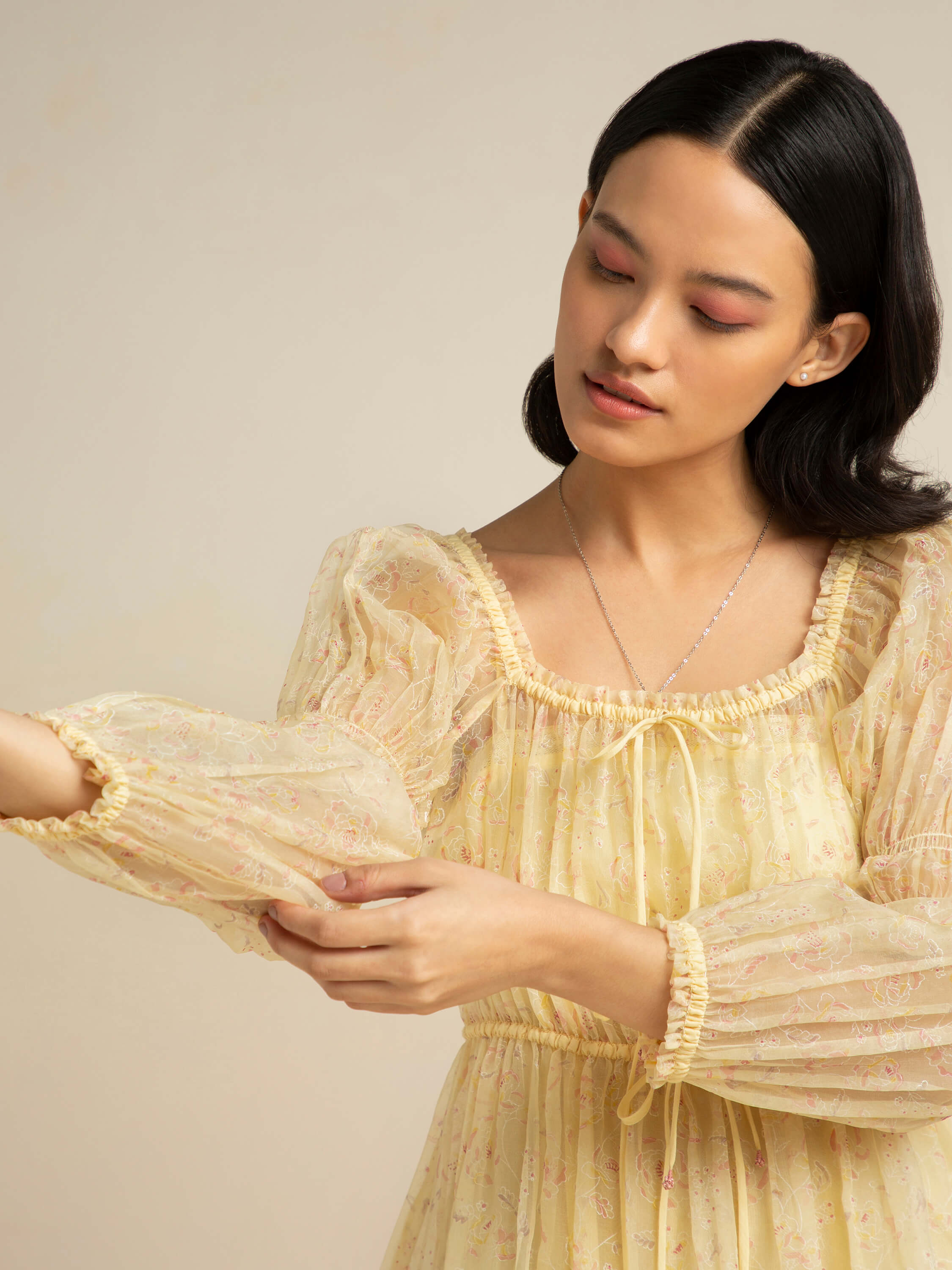 Almond Blossom Organza Dress - Image 8