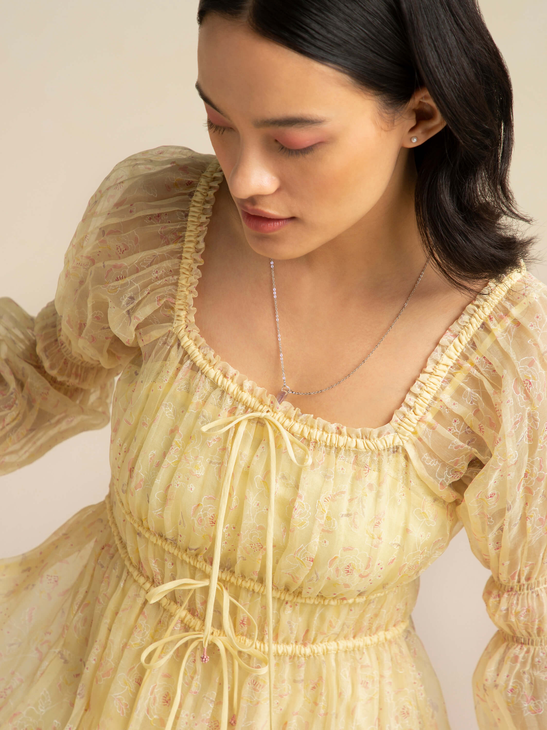 Almond Blossom Organza Dress - Image 9