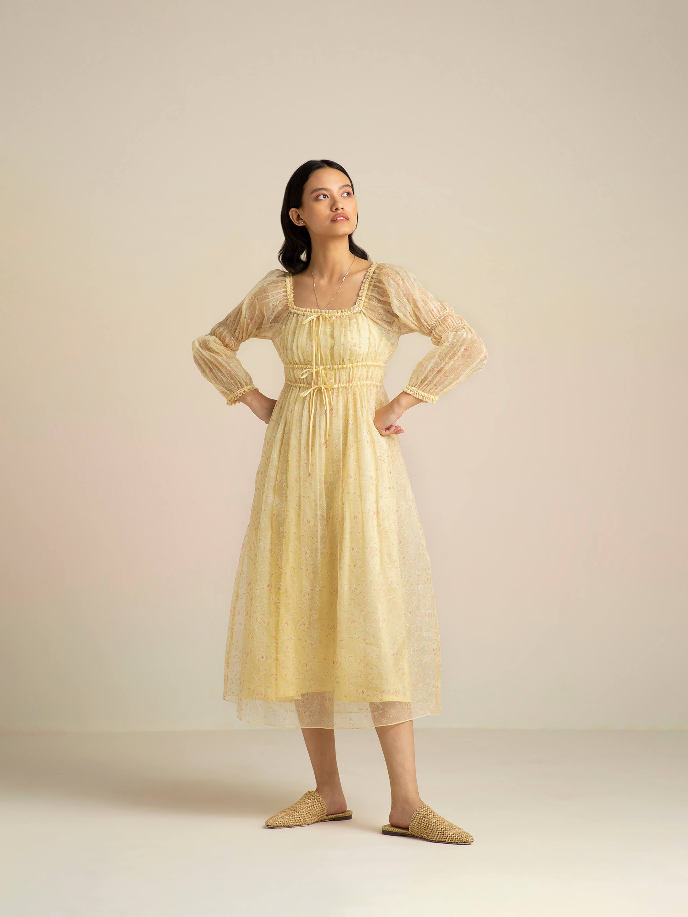 Almond Blossom Organza Dress - Image 4