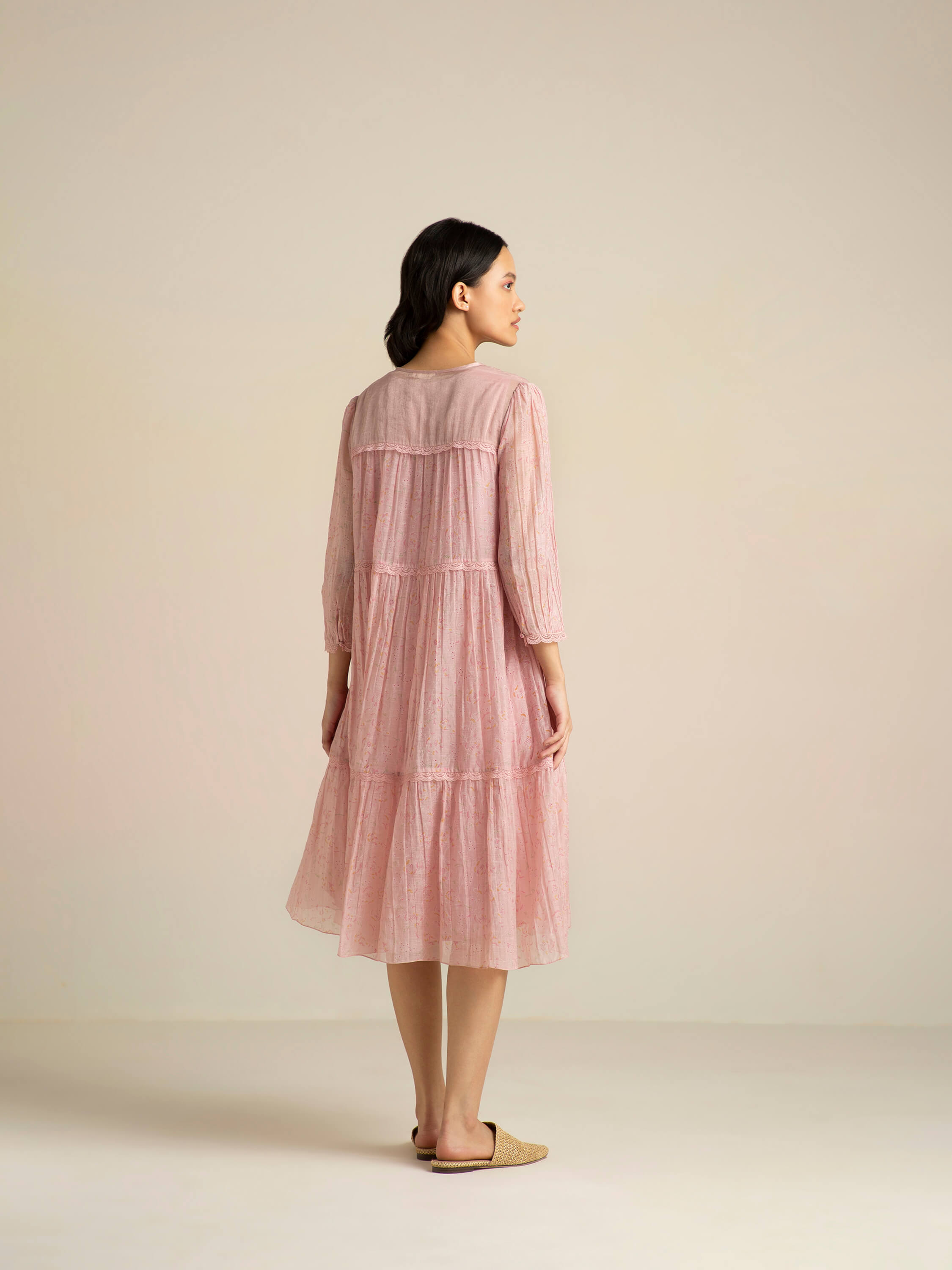 Barley Pink Lace Dress - Image 3