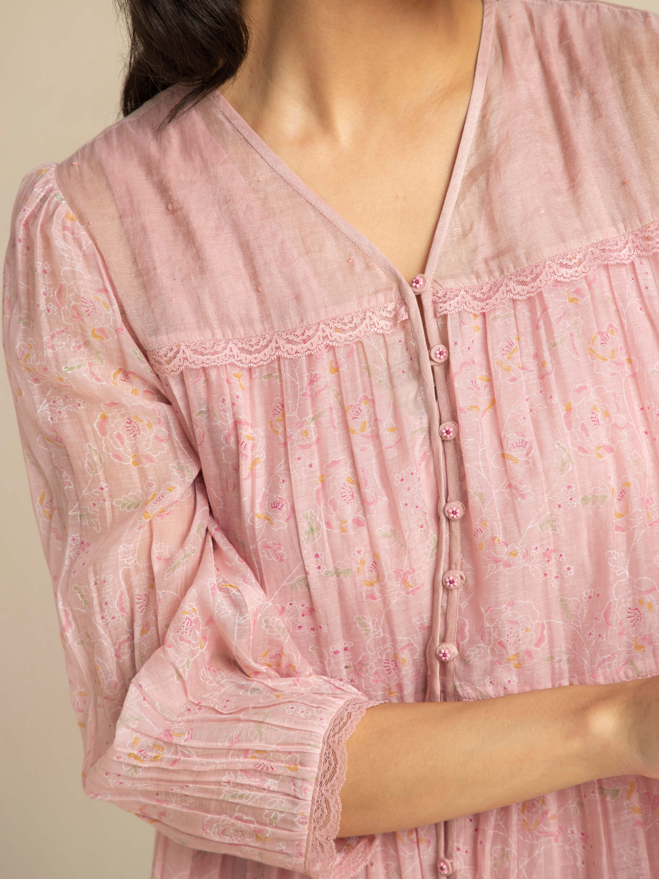 Barley Pink Lace Dress - Image 7