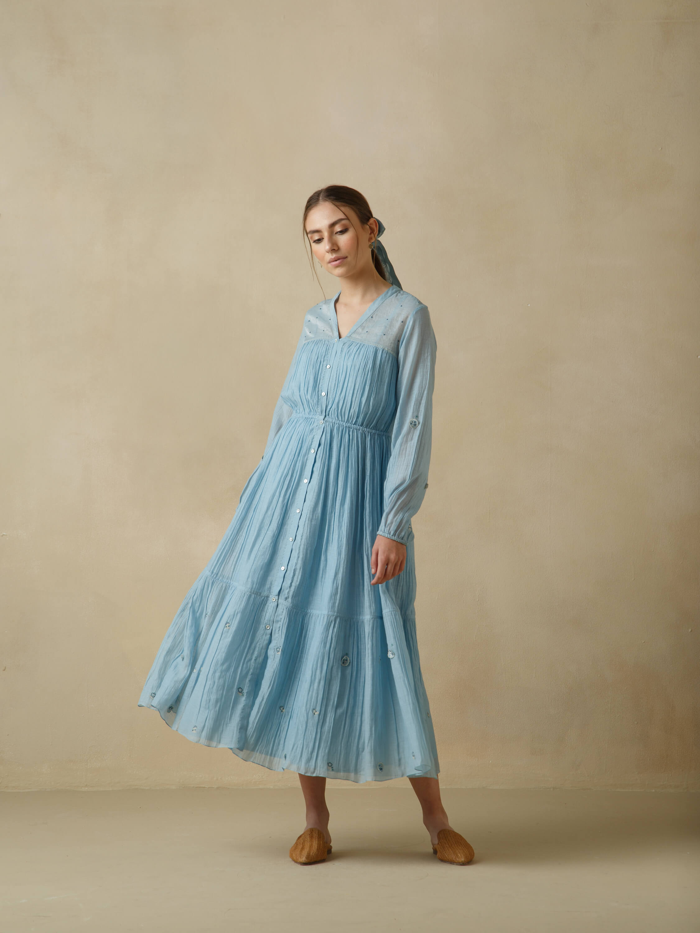 Blue Planet Tier Maxi Dress - Image 4