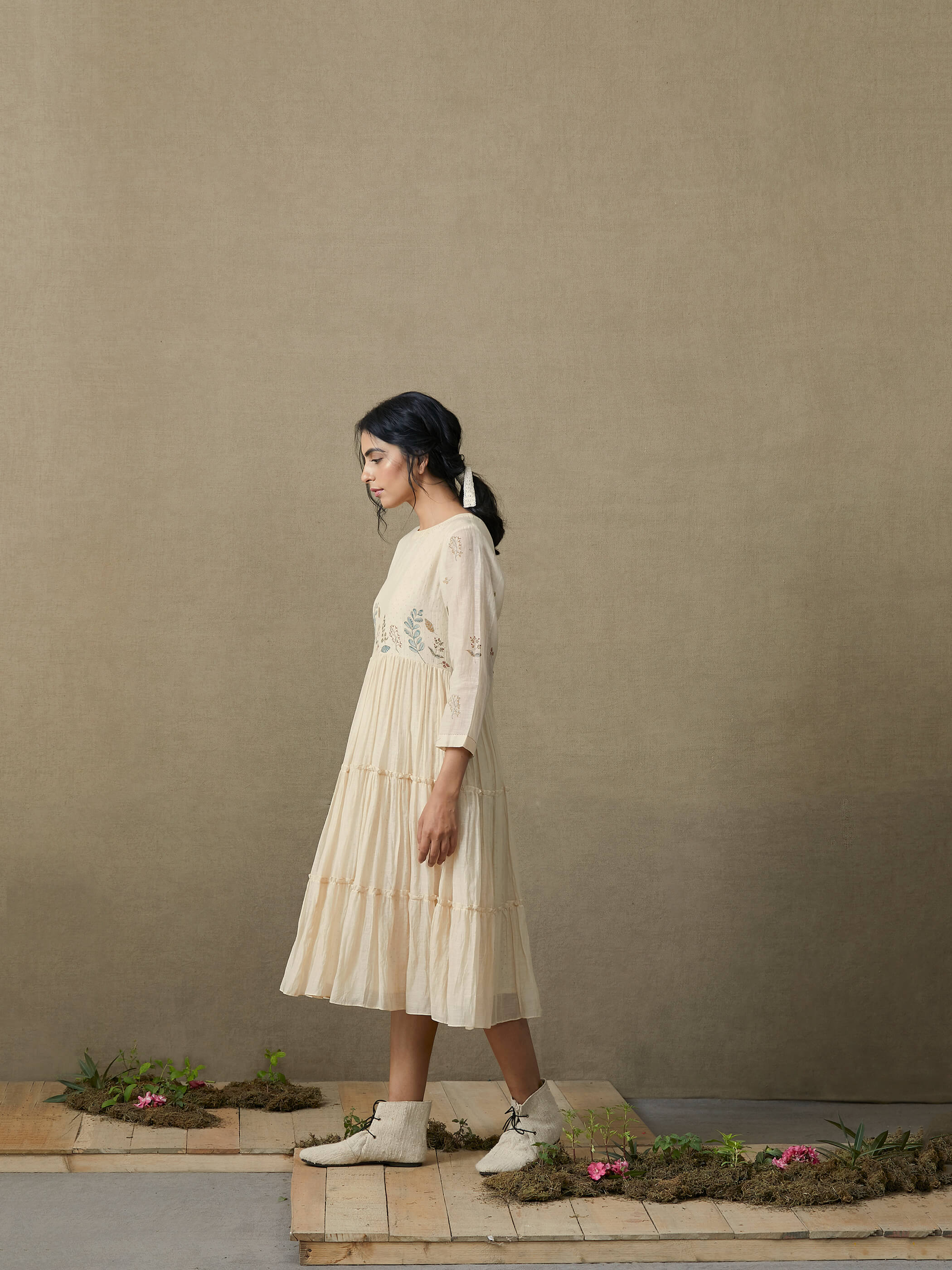 Botanical Tier Dress - Image 3