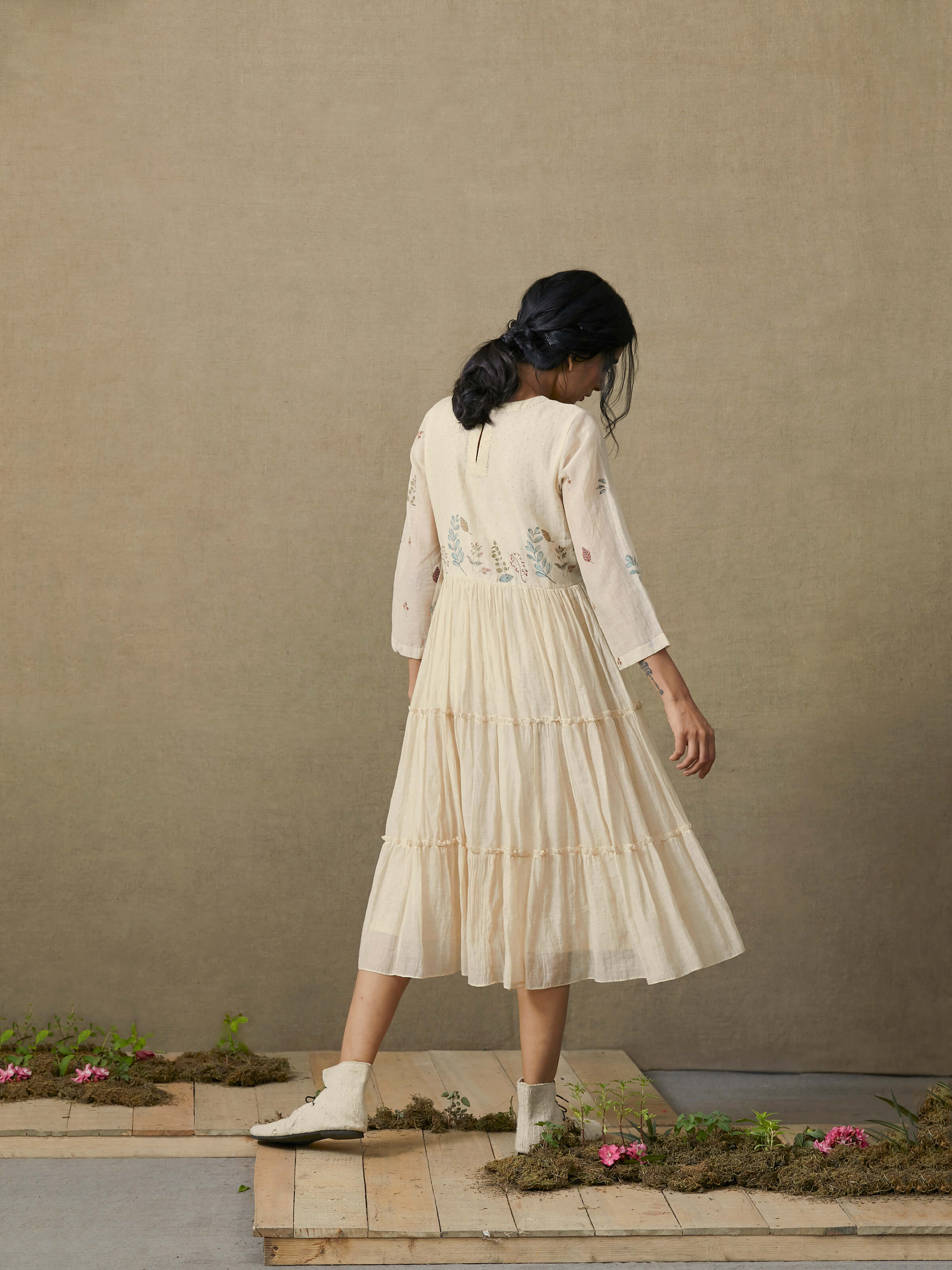 Botanical Tier Dress - Image 4