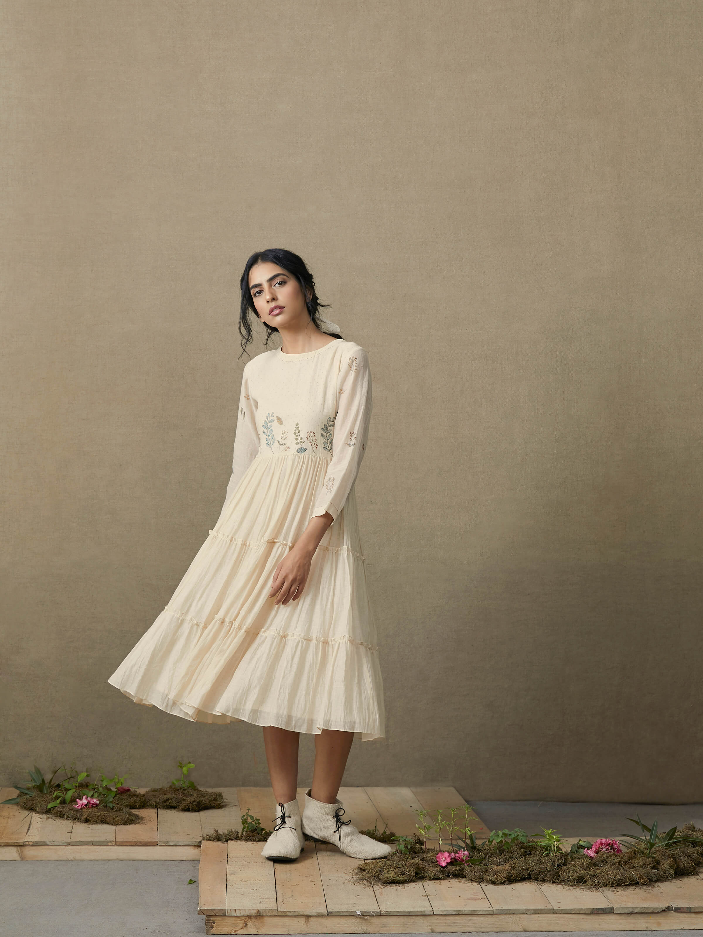 Botanical Tier Dress - Image 2