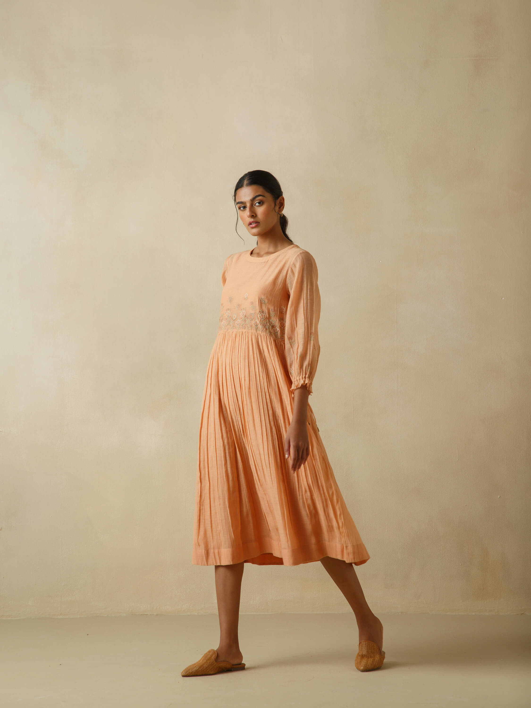 Cantaloupe Patchwork Midi Dress - Image 3