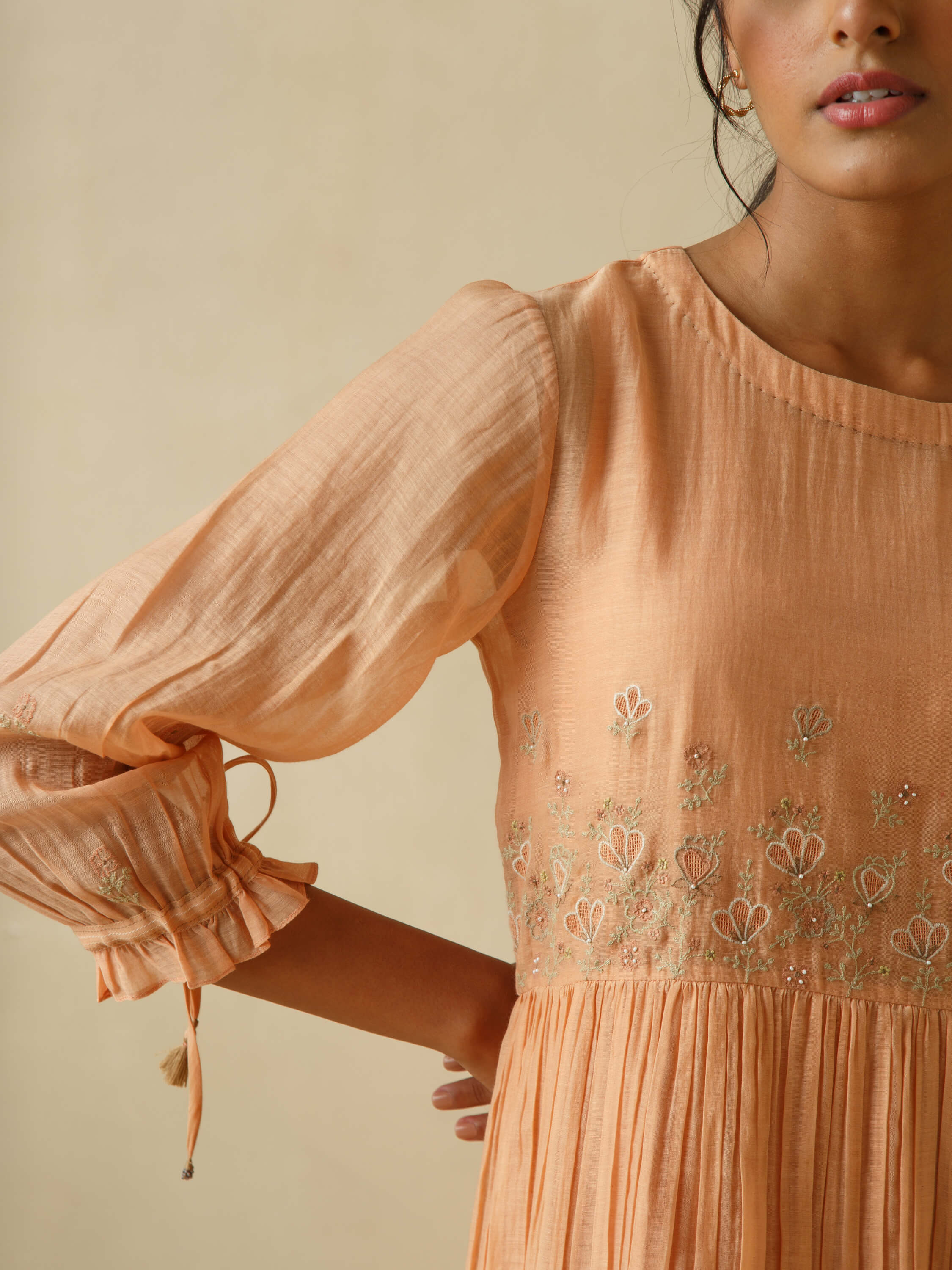 Cantaloupe Patchwork Midi Dress - Image 8