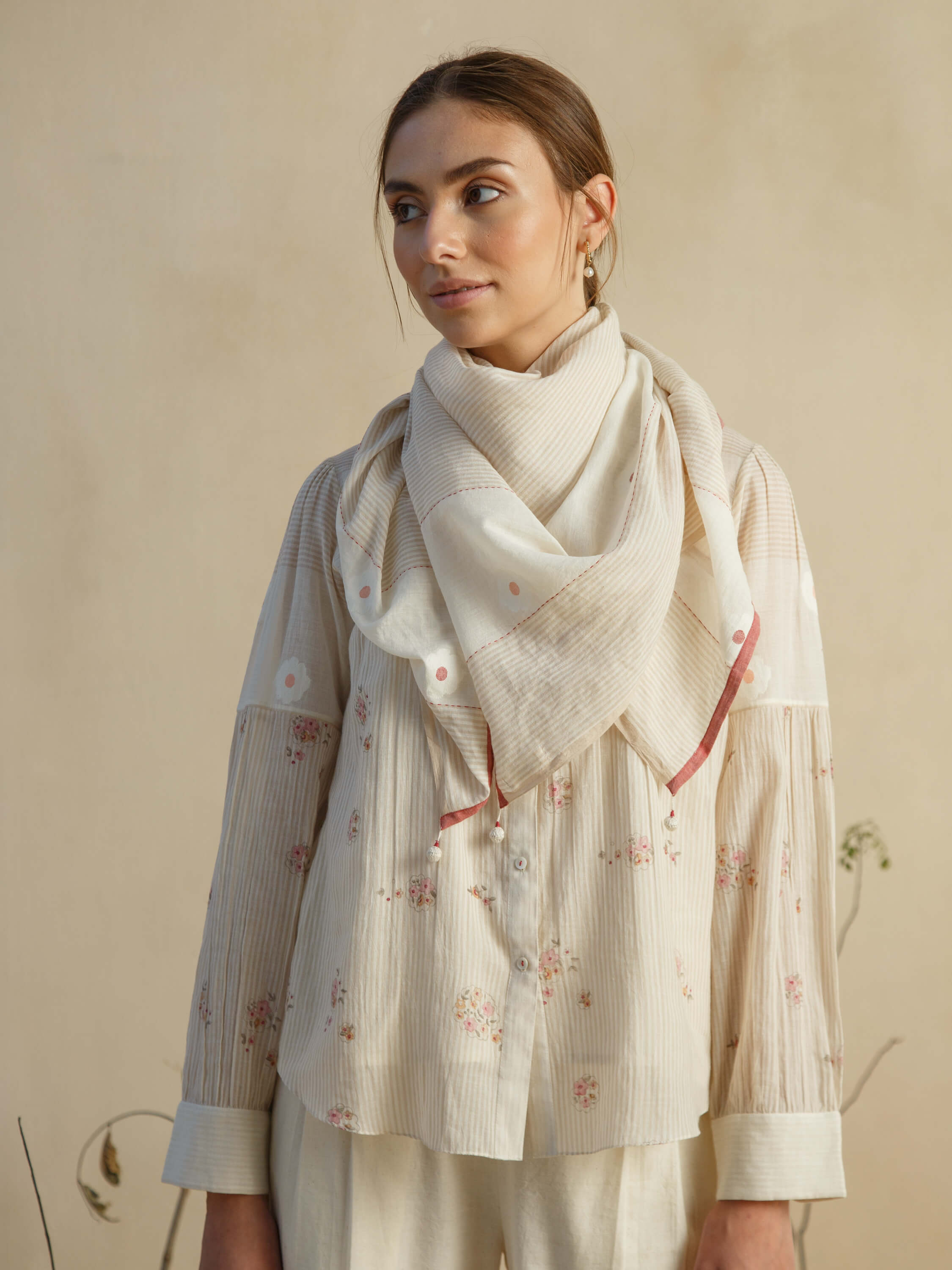 Chalk Flower Scarf - Image 3