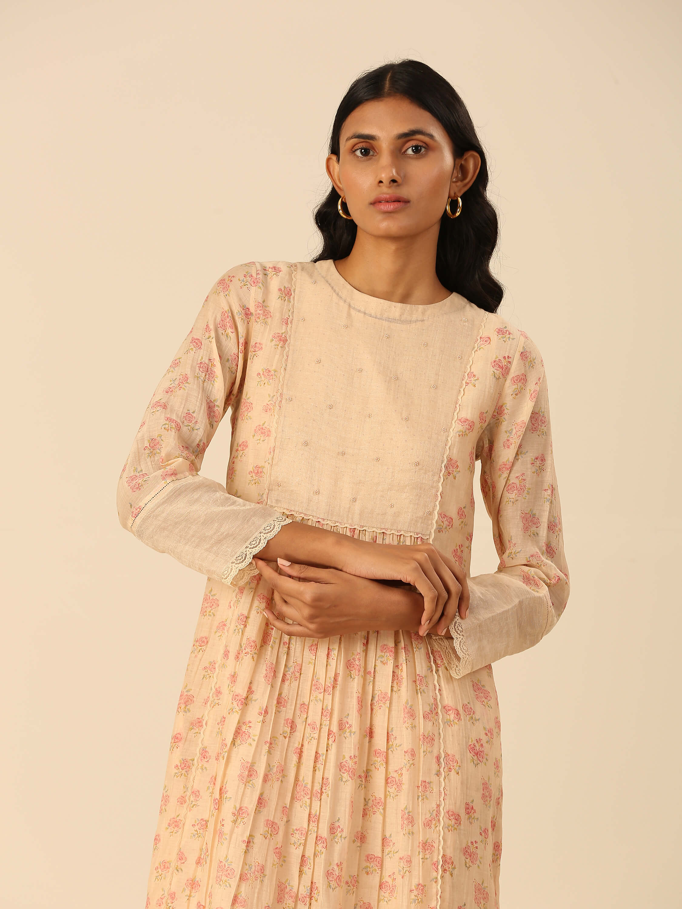 Cottage Core Rose Midi Dress - Image 2