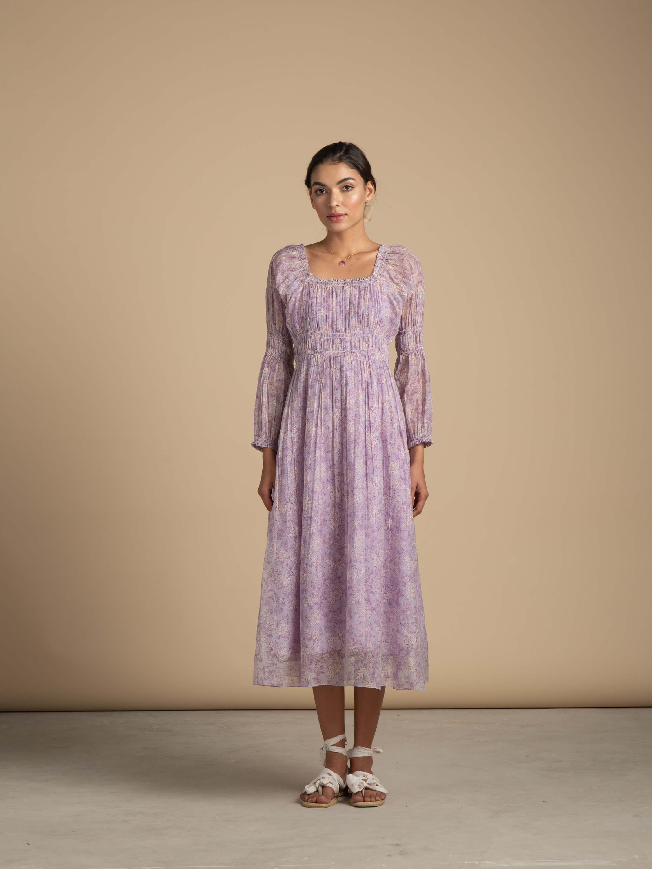 Lilac Jardin Dress - BunaStudio