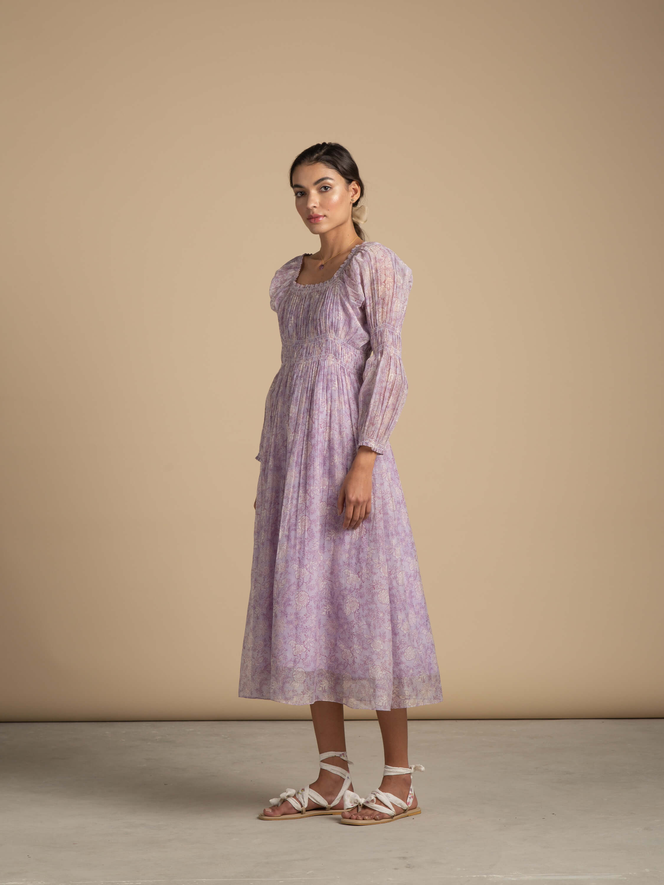 Lilac Jardin Dress - BunaStudio