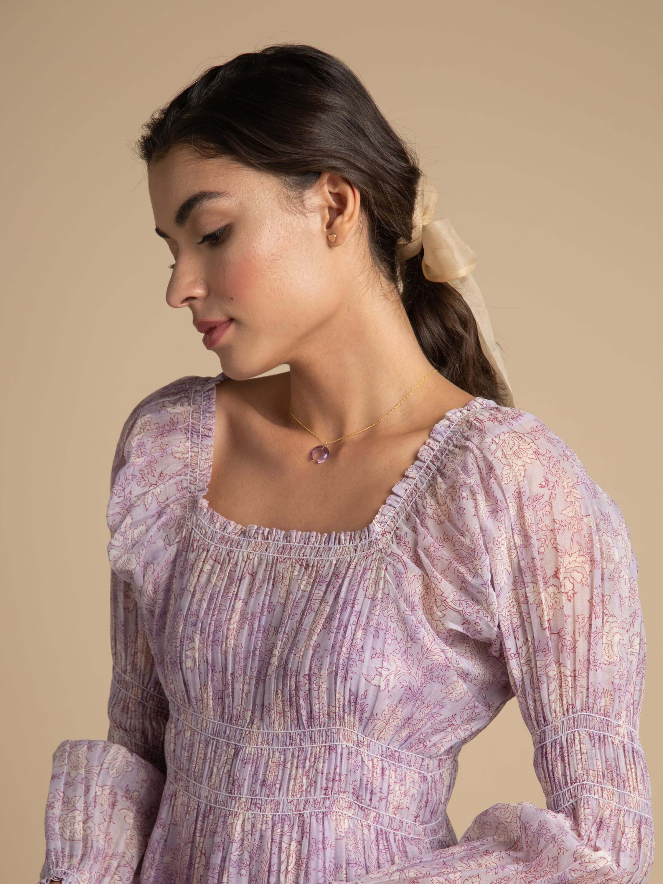 Lilac Jardin Dress - BunaStudio
