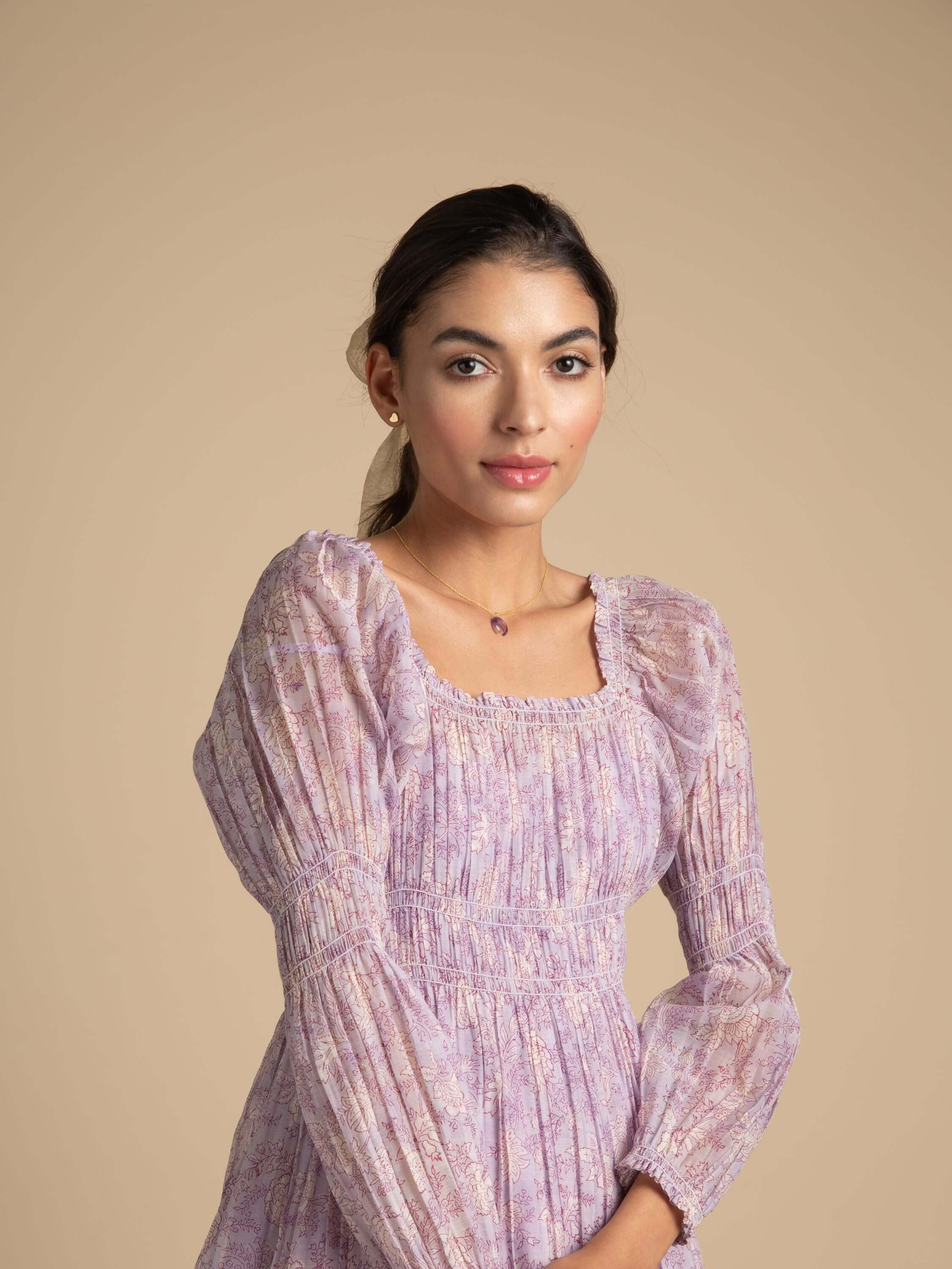 Lilac Jardin Dress - BunaStudio