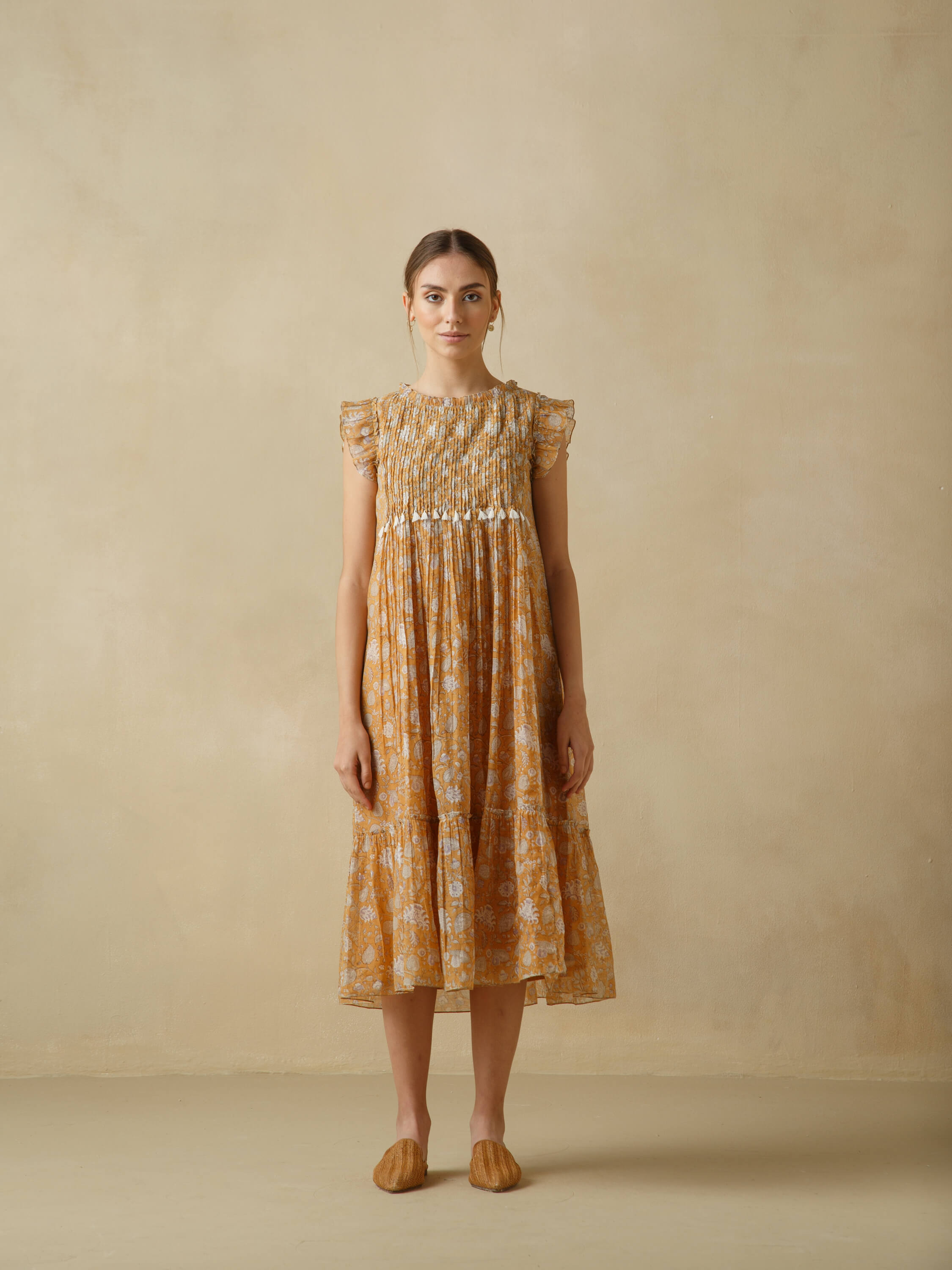 Odyssey Ruffle Midi Dress - Image 2