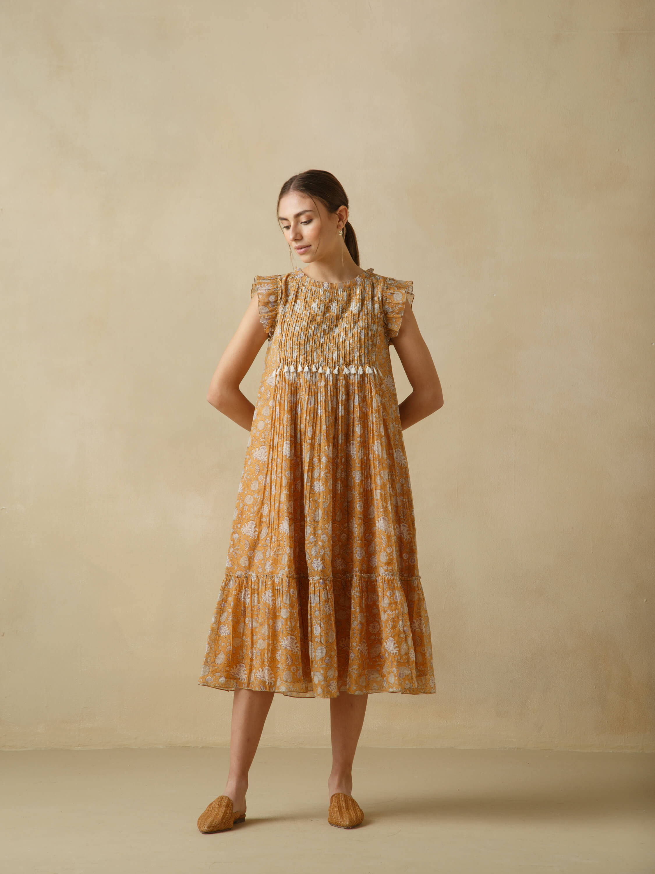 Odyssey Ruffle Midi Dress - Image 5