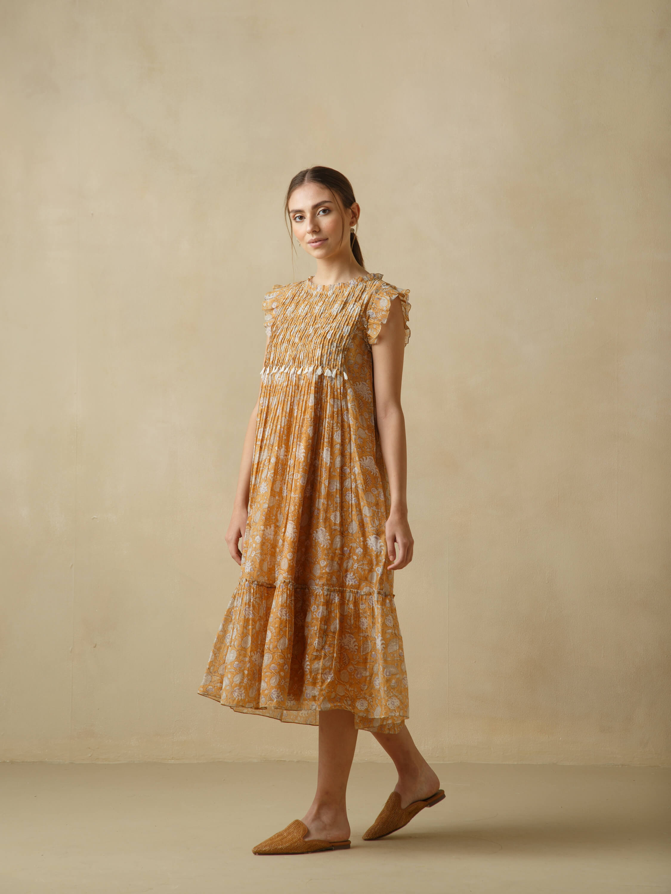 Odyssey Ruffle Midi Dress - Image 3