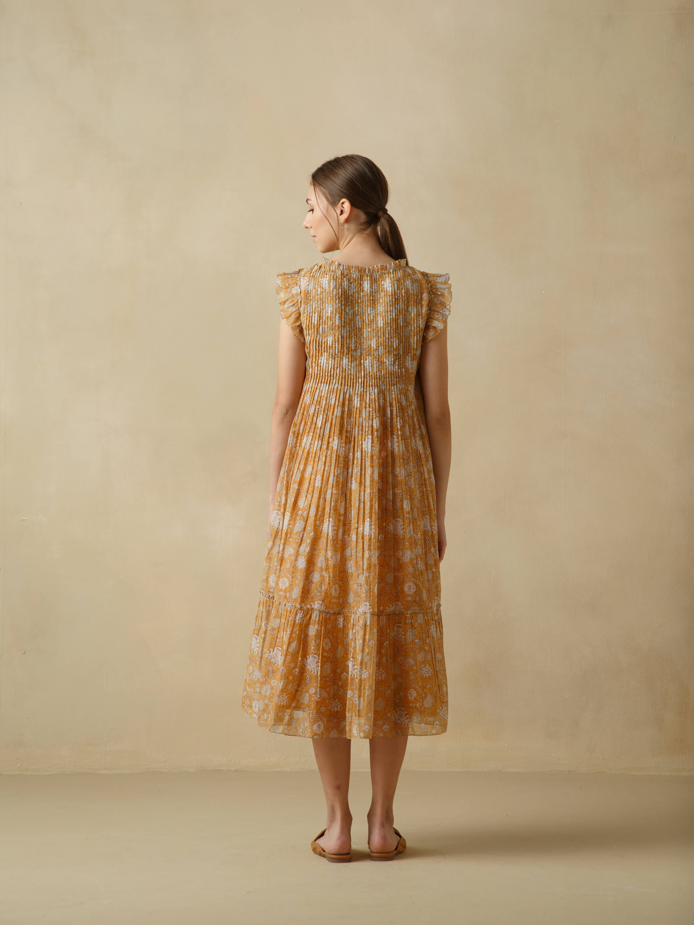 Odyssey Ruffle Midi Dress - Image 4