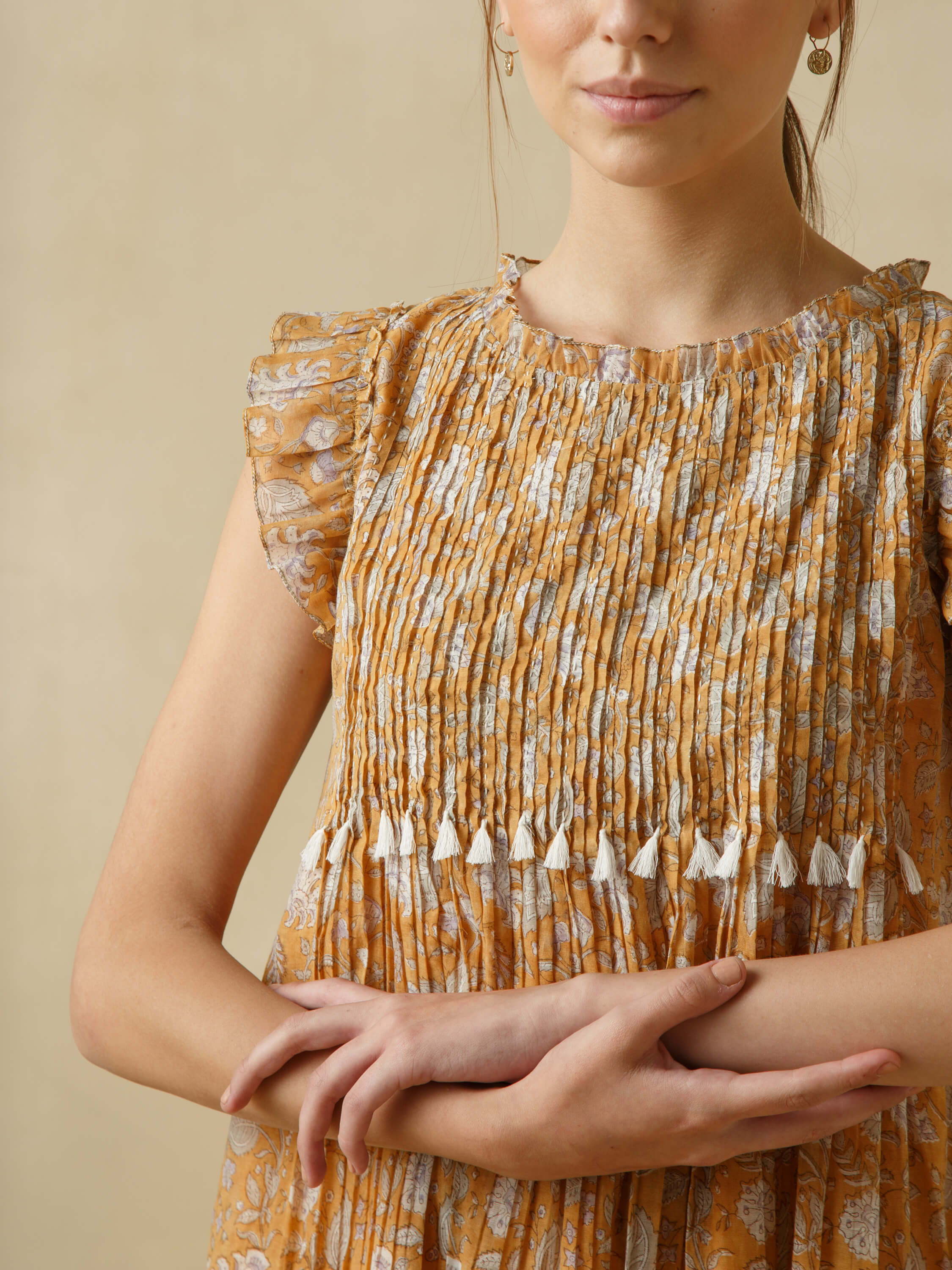 Odyssey Ruffle Midi Dress - Image 7