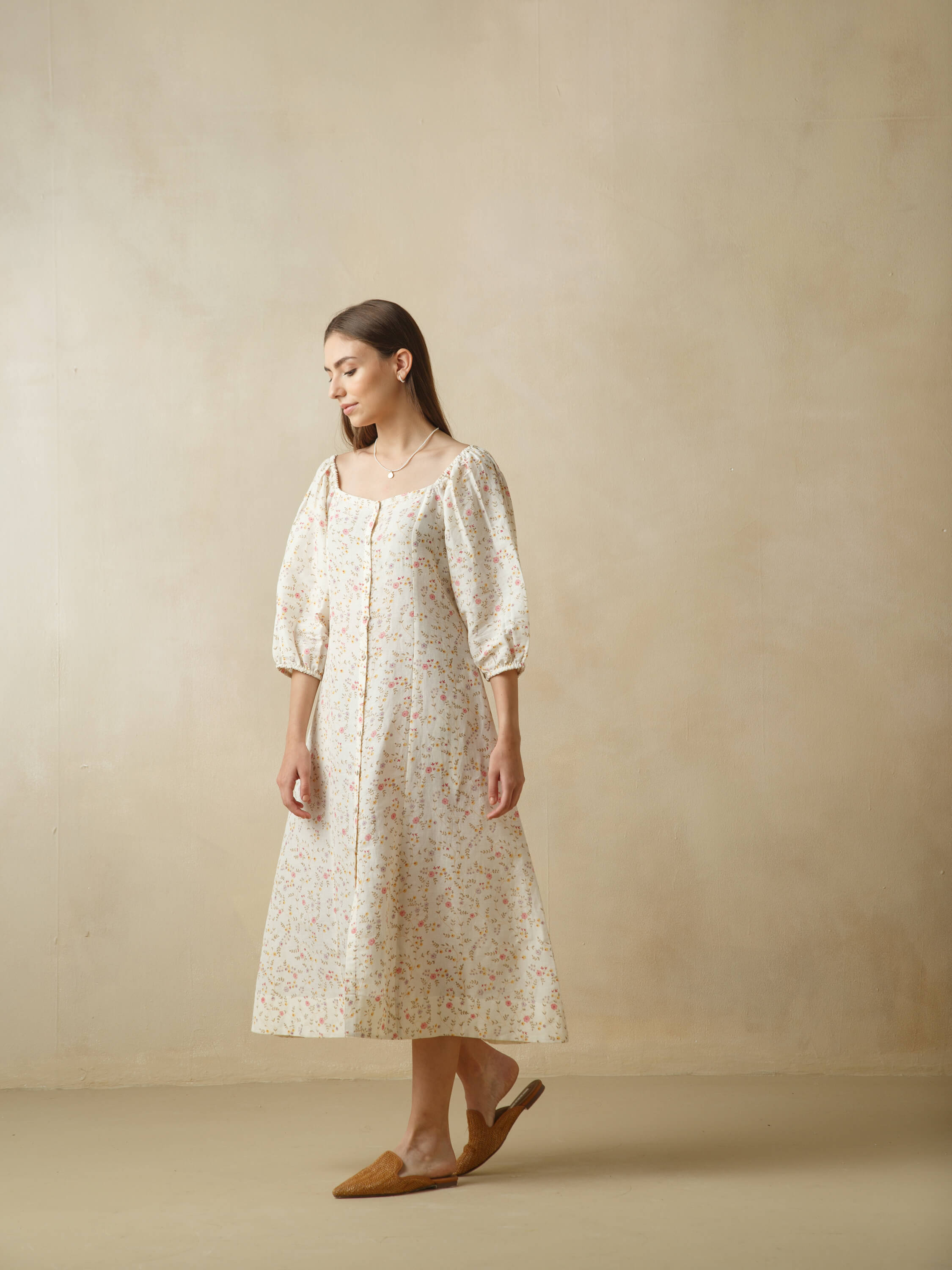 Periwinkle Linen Dress - Image 3