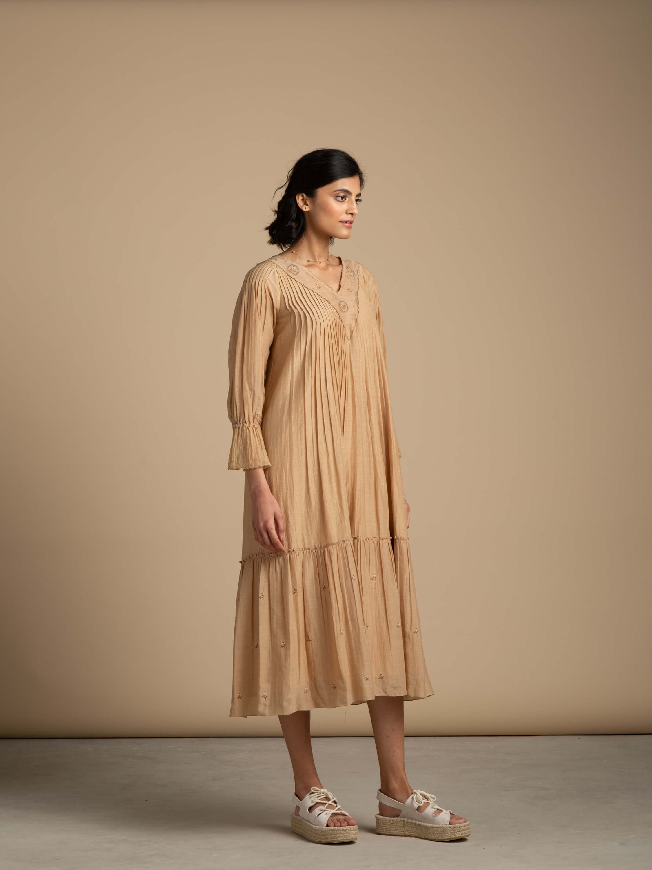 Sepia Midi Dress - BunaStudio
