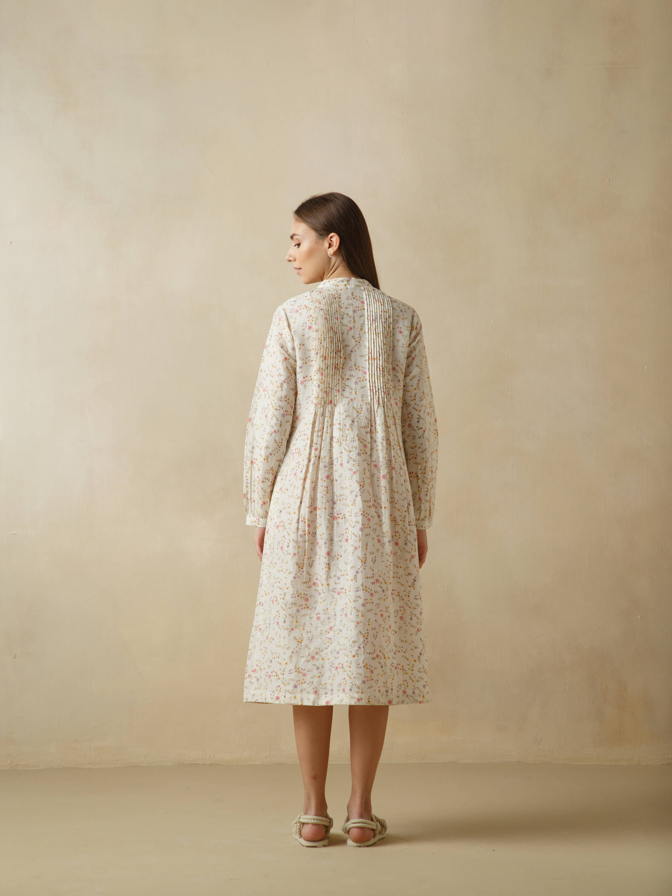 Smock Linen Shirt Dress - Image 4