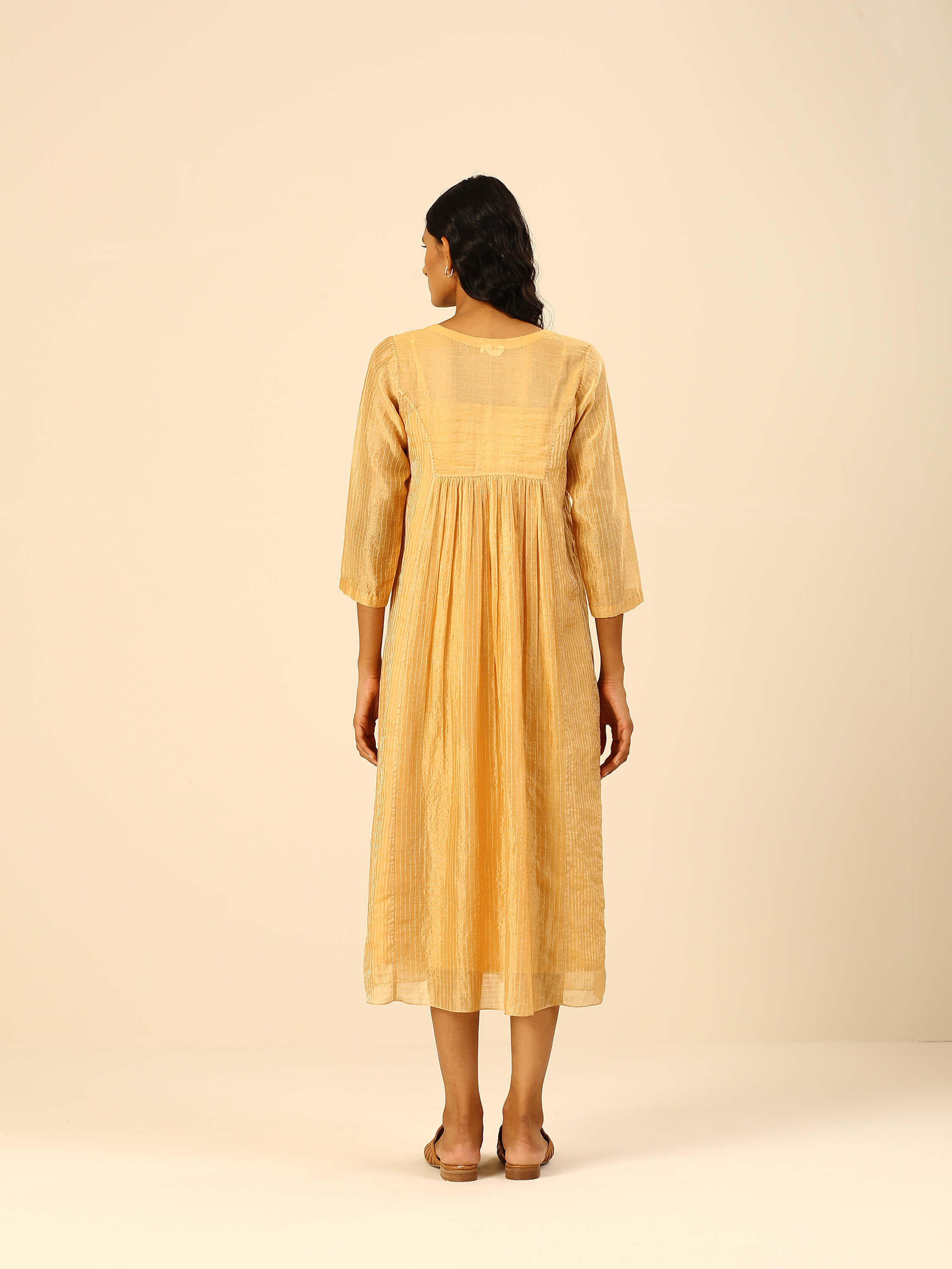 Sunflower Gathered Midi Dress - Image 5