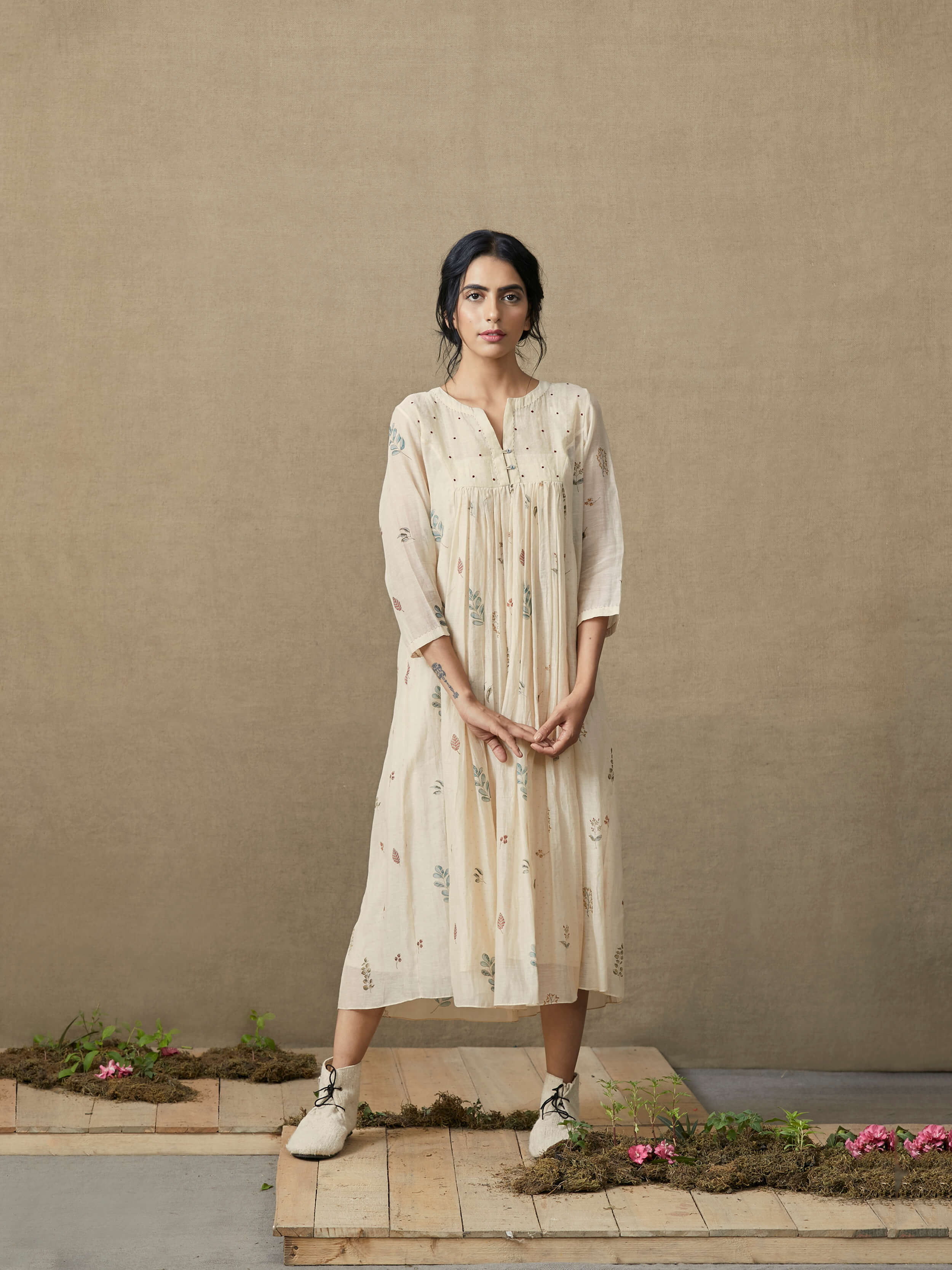 Bloom Gathered Dress - BunaStudio