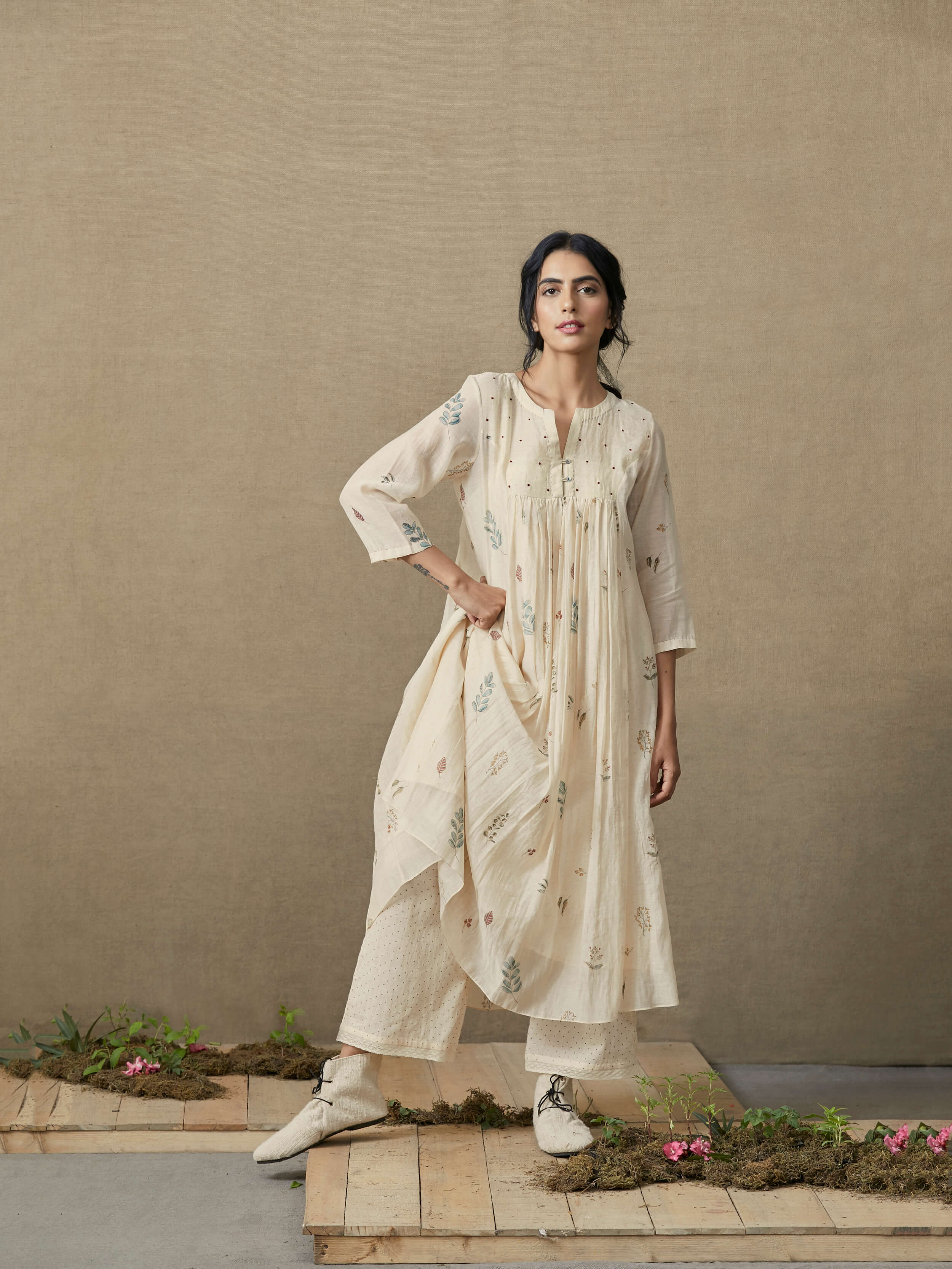 Bloom Gathered Dress - BunaStudio