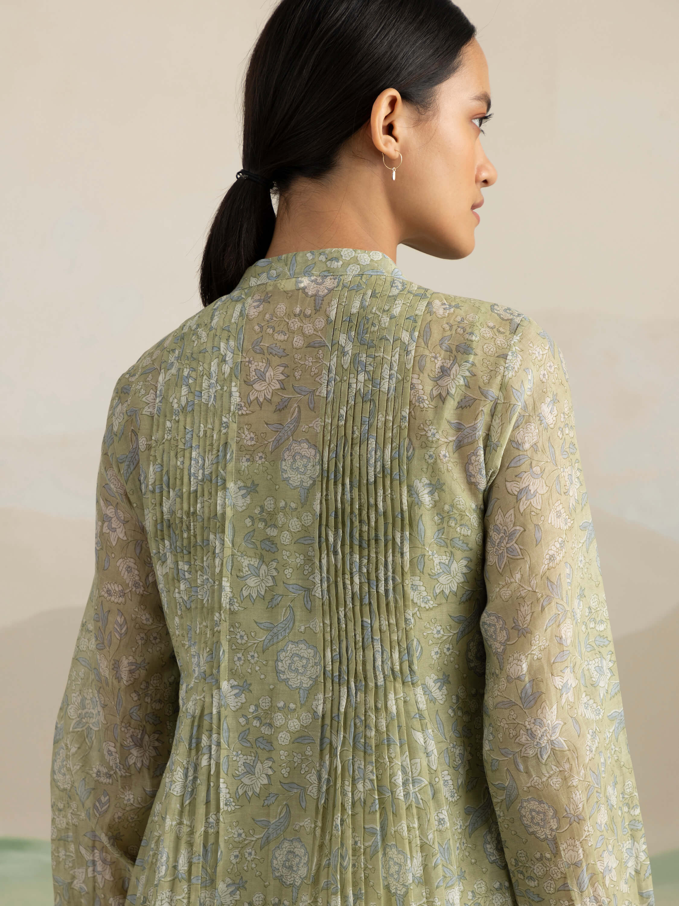 Green Pine Smock Midi Dress - Image 8