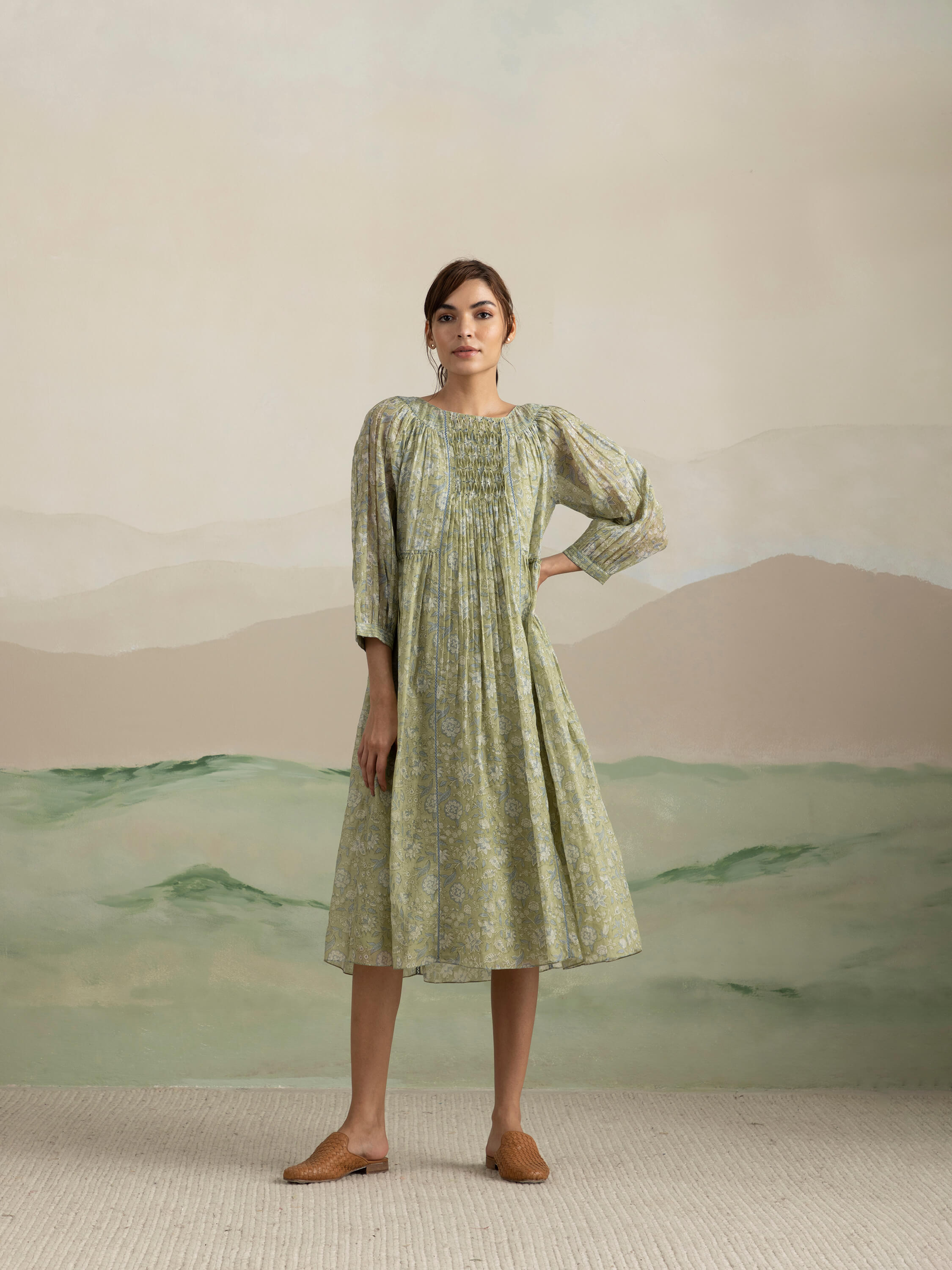 Aloe Chintz Midi Dress - Image 2