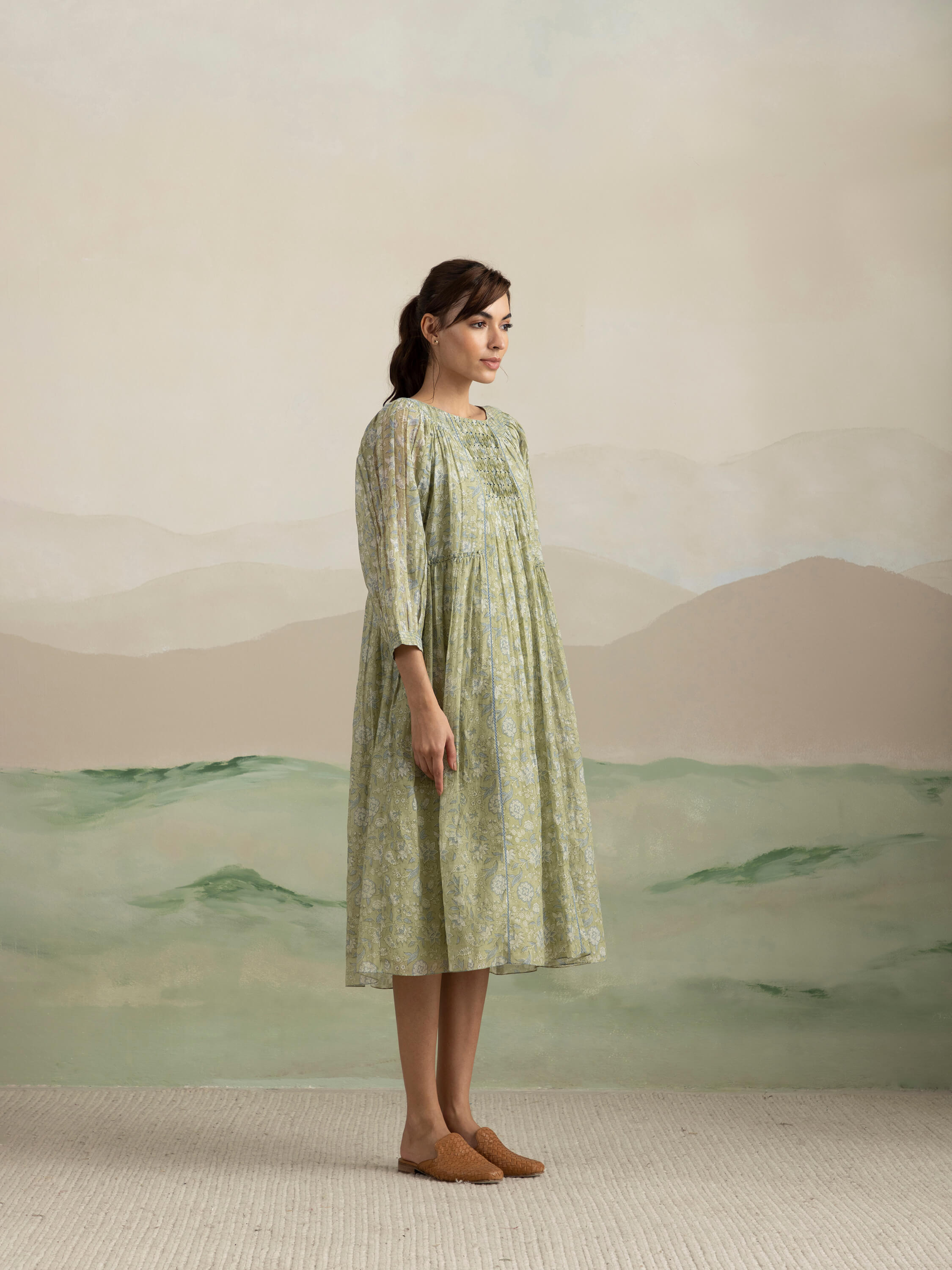 Aloe Chintz Midi Dress - Image 5