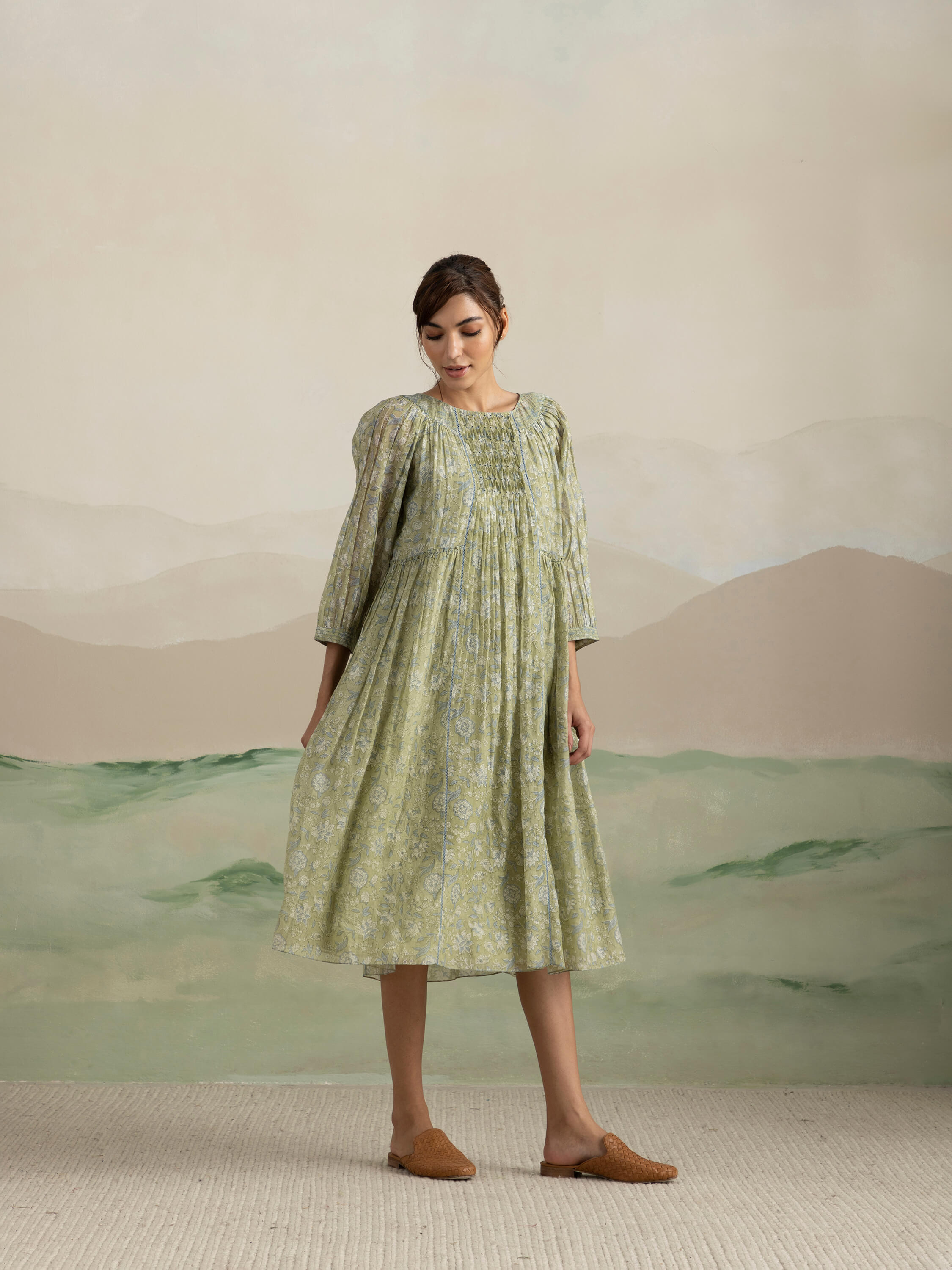 Aloe Chintz Midi Dress - Image 4