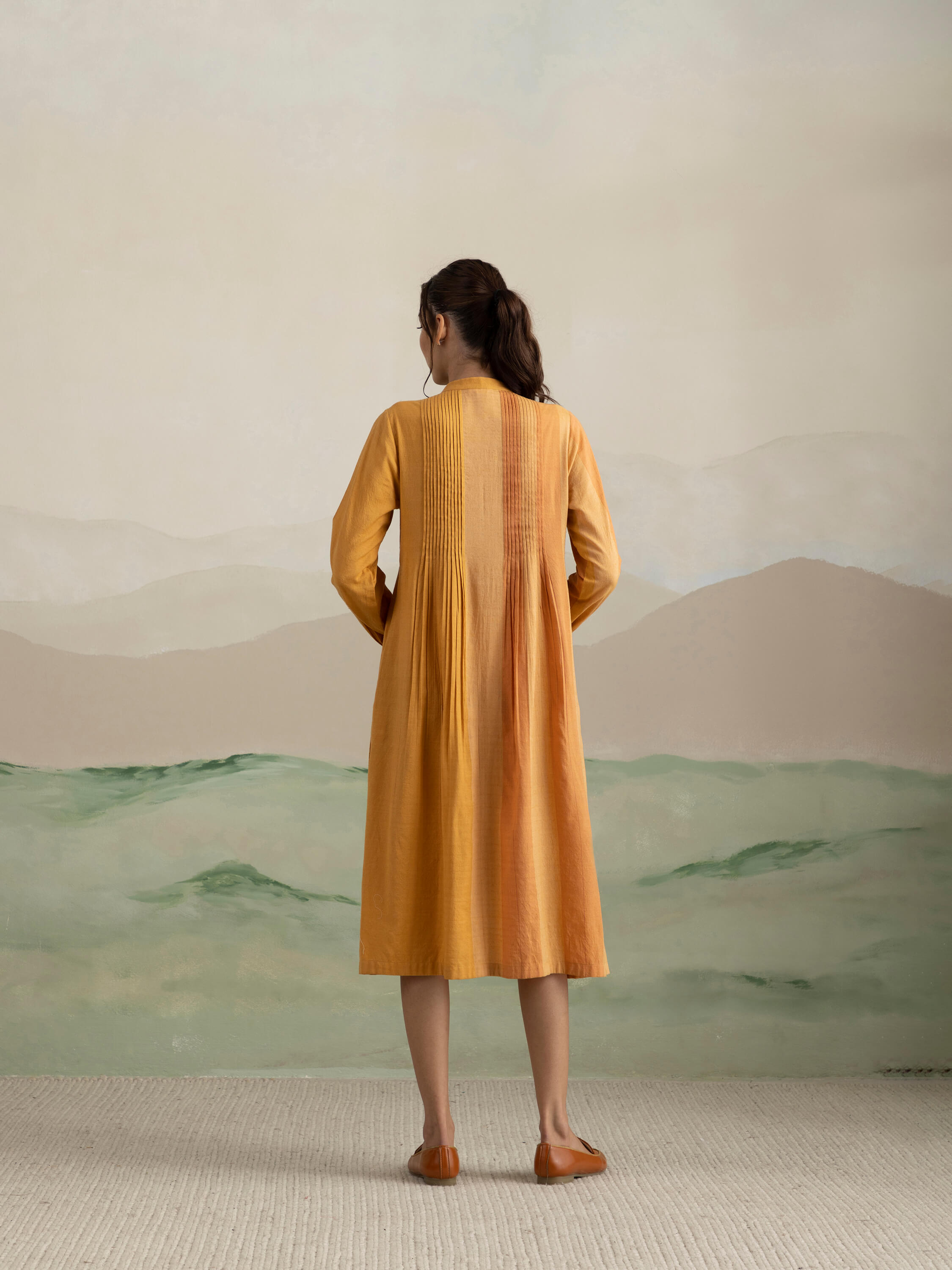 Autumn Leaves Smock Midi Dress - Image 5