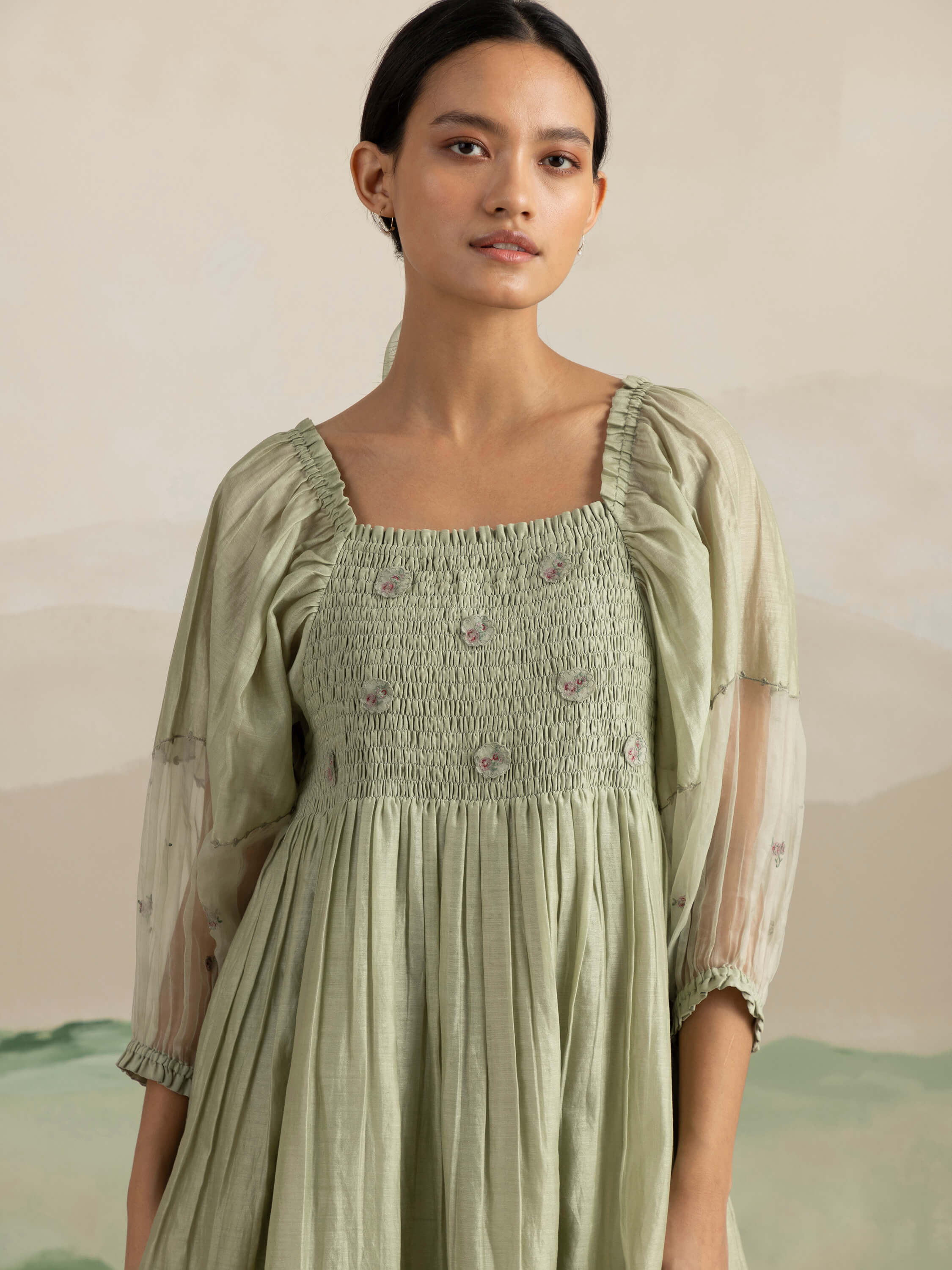 Basil Smock Midi Dress - Image 6