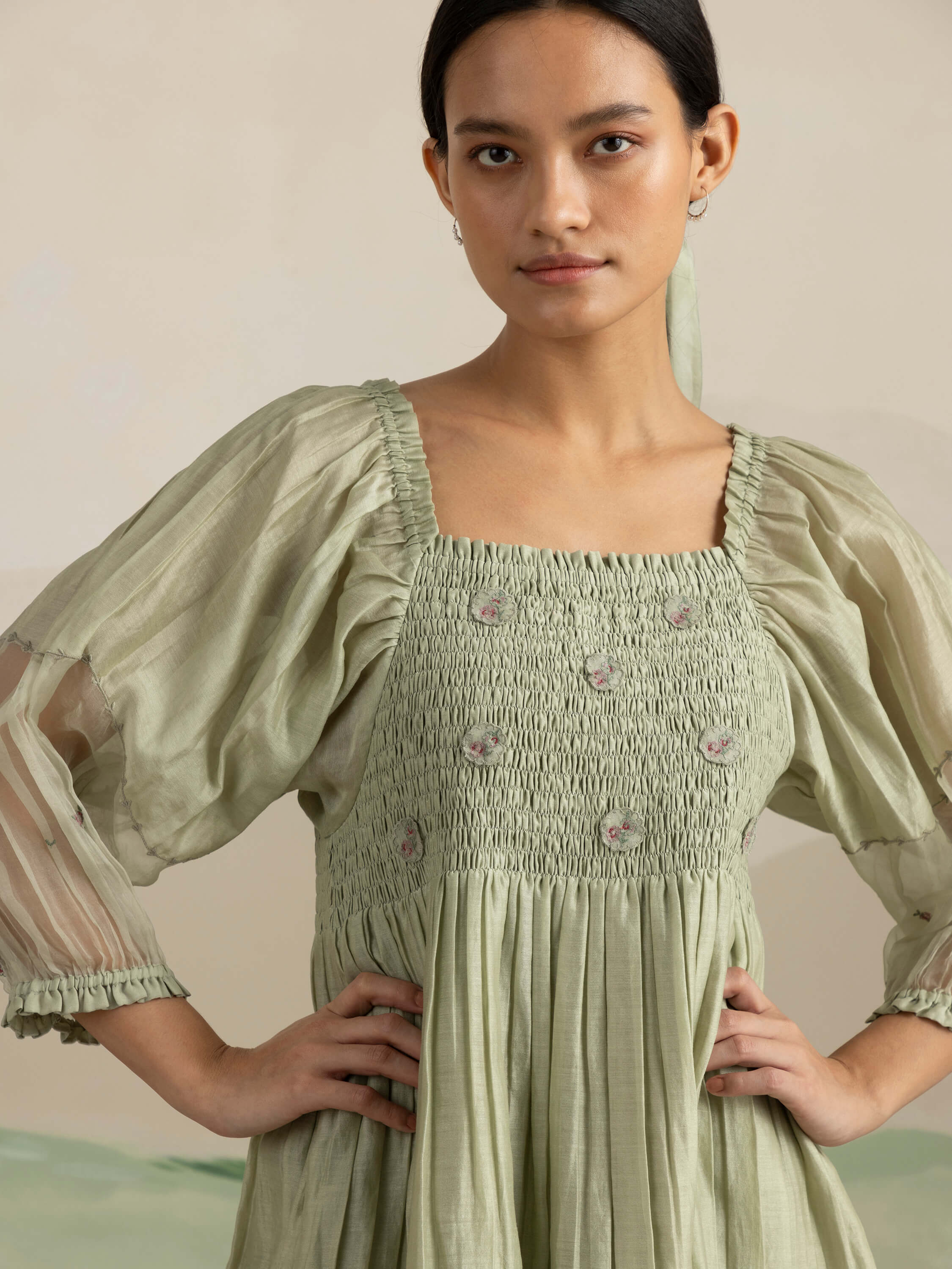 Basil Smock Midi Dress - Image 7