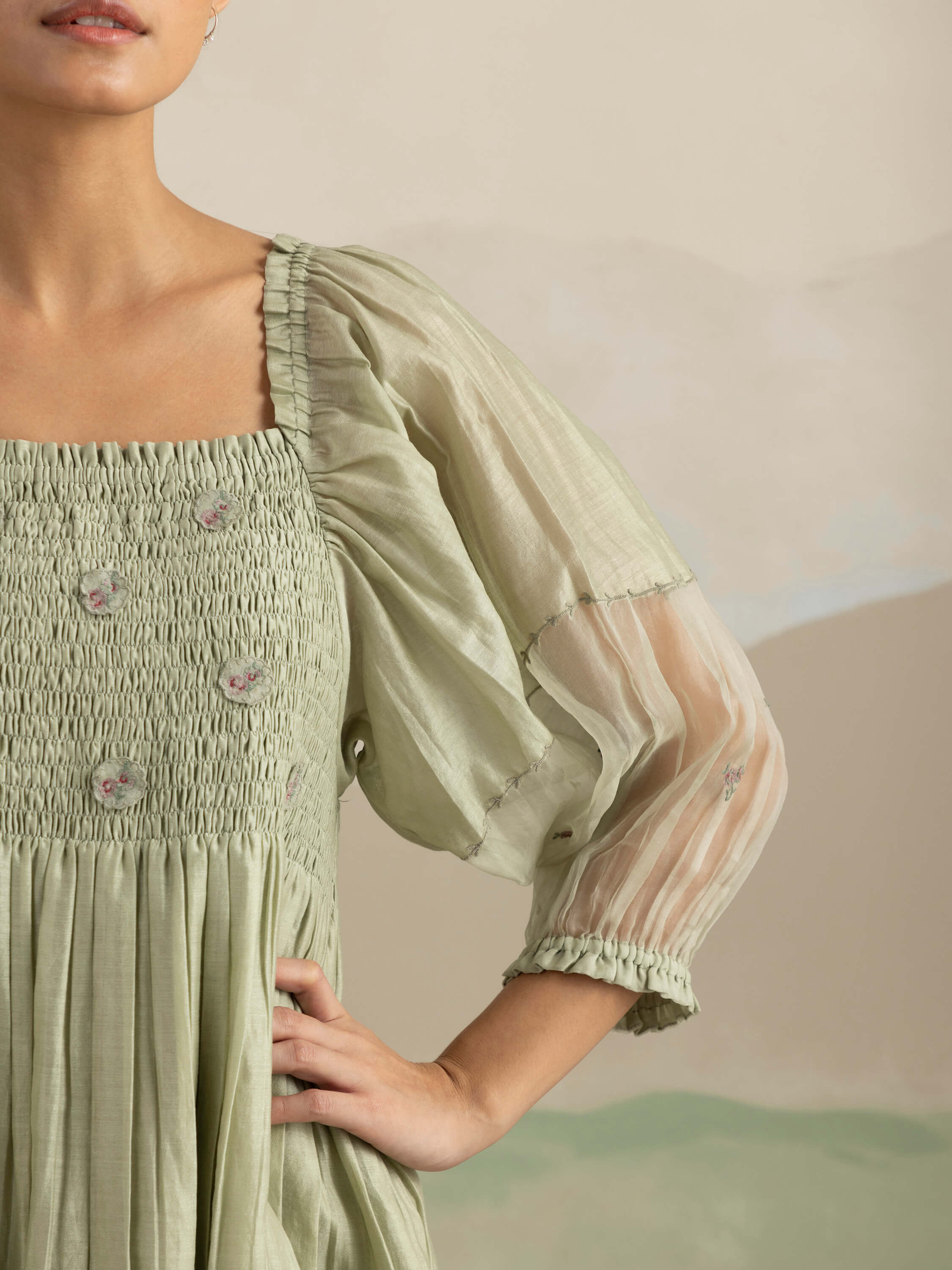 Basil Smock Midi Dress - Image 8