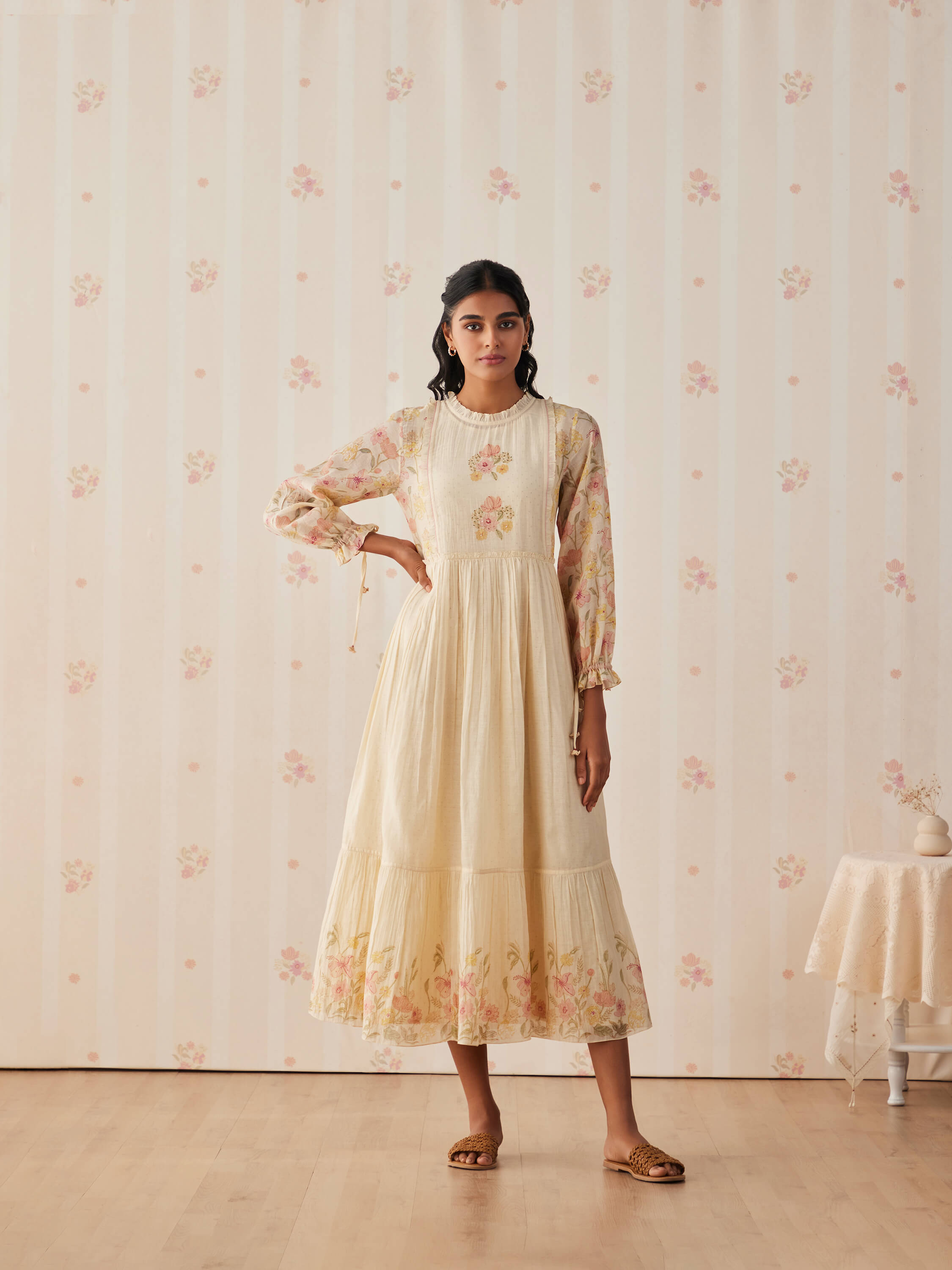 Hibiscus Bouquet Midi Dress - Image 6