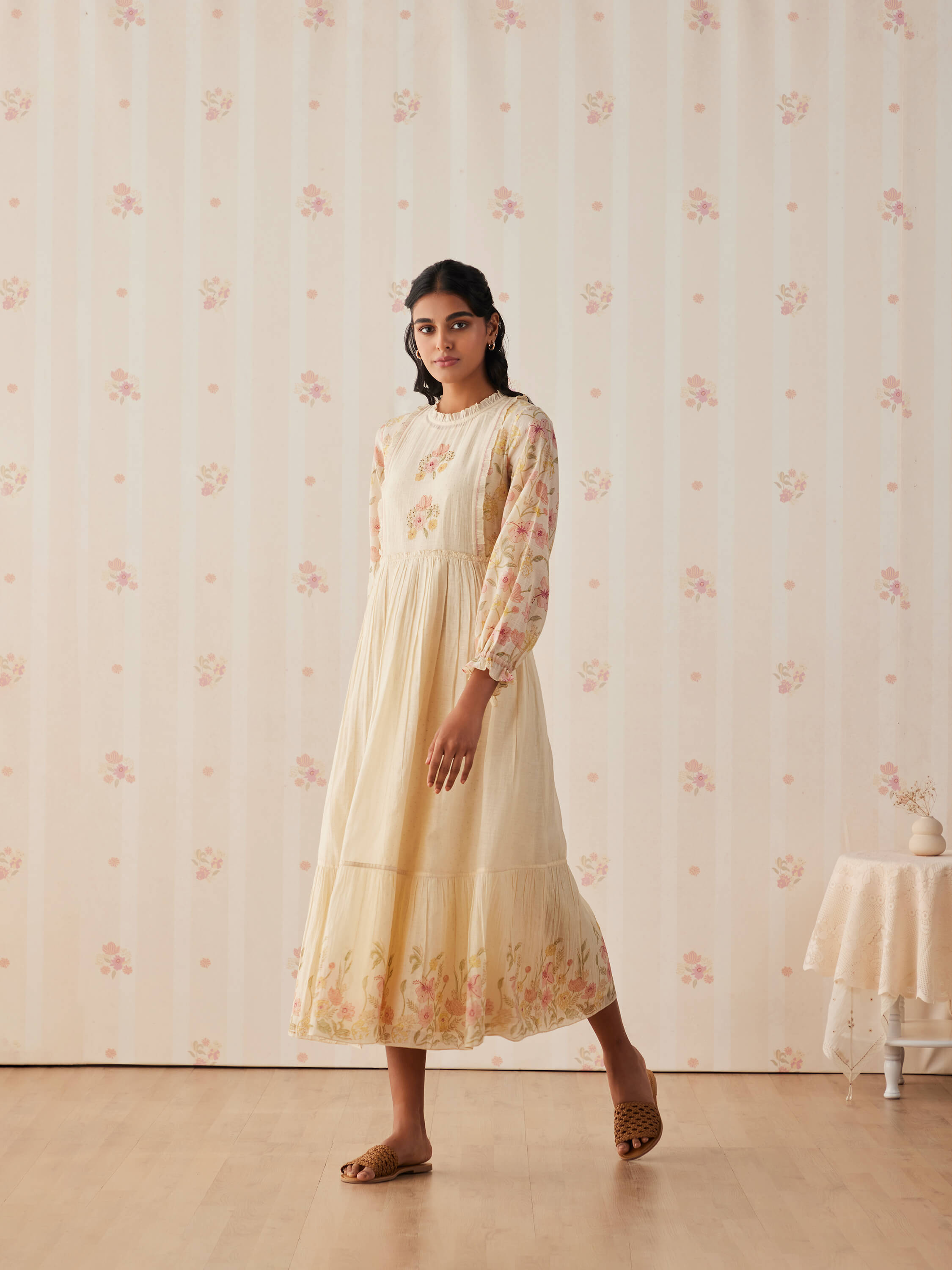 Hibiscus Bouquet Midi Dress - Image 3