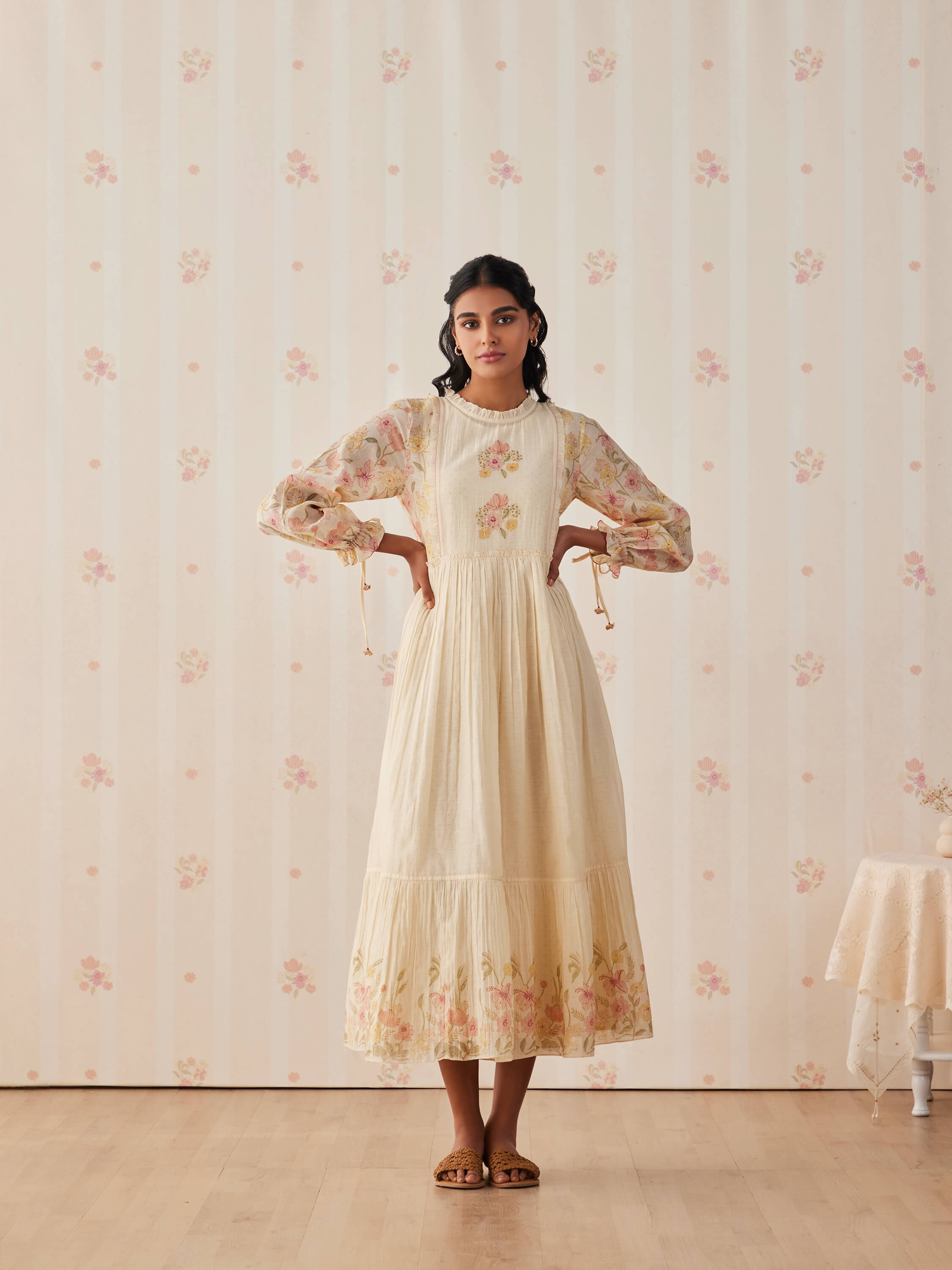 Hibiscus Bouquet Midi Dress - Image 4